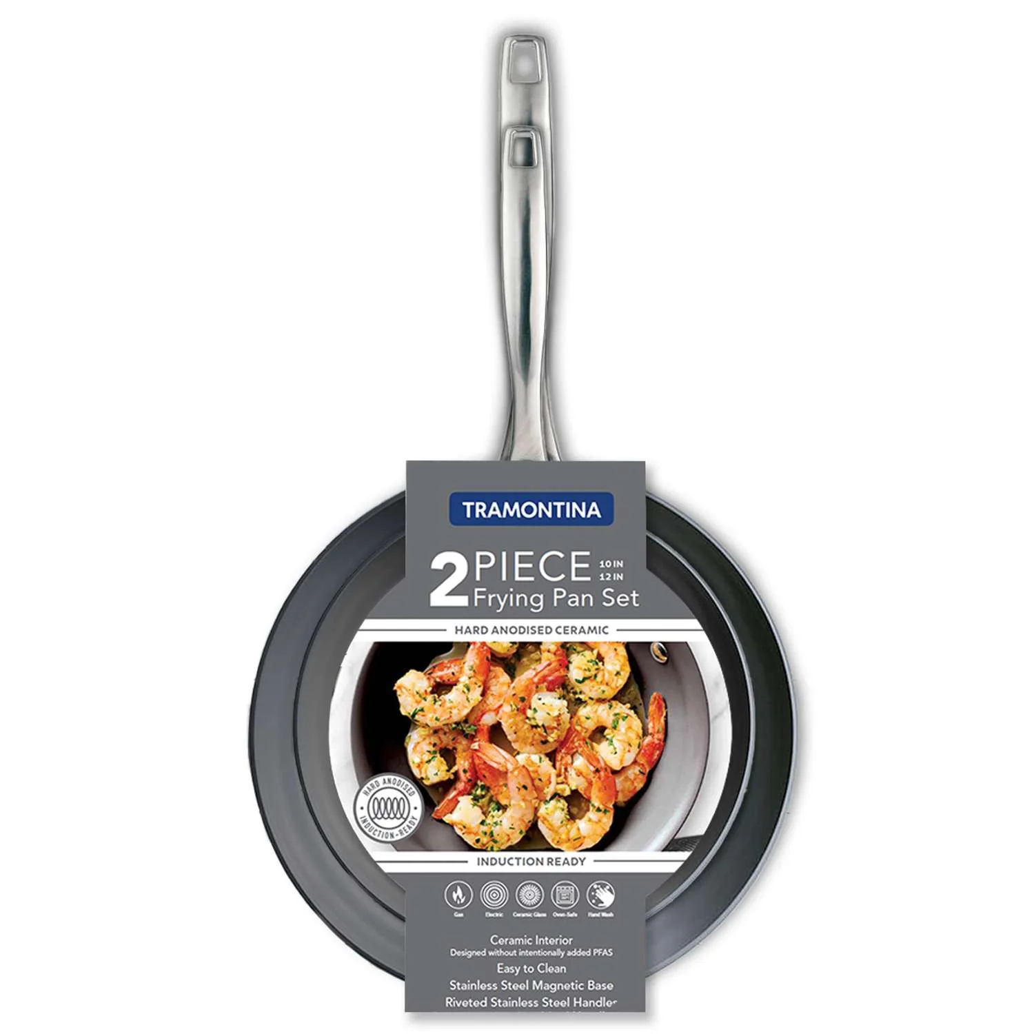 Tramontina 2 Pcs. Hard Anodised Ceramic Non-Stick Frying Pan Set - Image 12