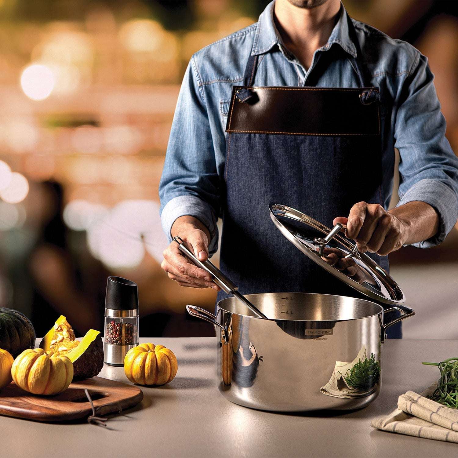 Tramontina Grano 3-Ply Stainless Steel 5 Pcs. Cookware Set - Image 5