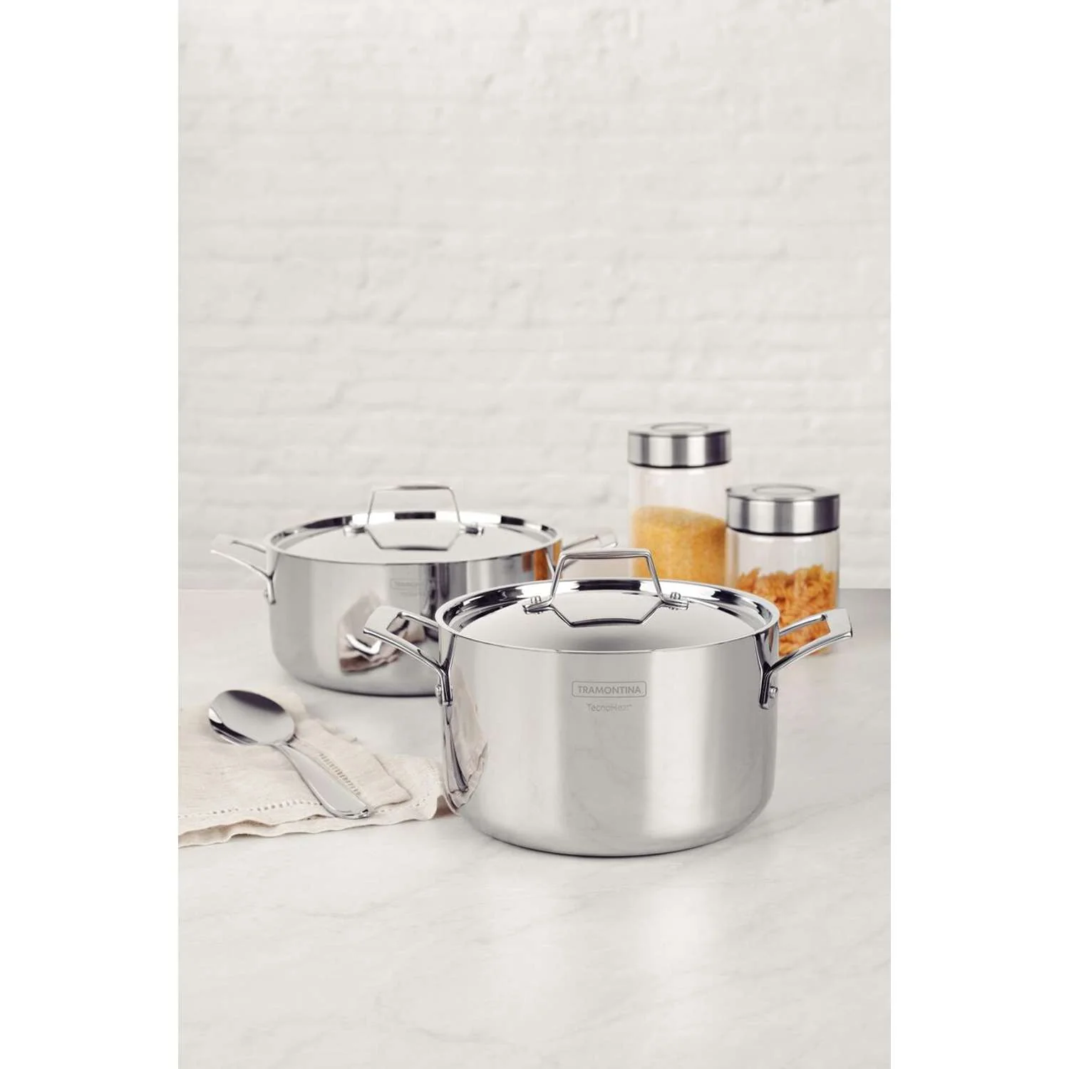 Tramontina Grano 3-Ply Stainless Steel Deep Casserole 24cm (5.8l) - Image 5