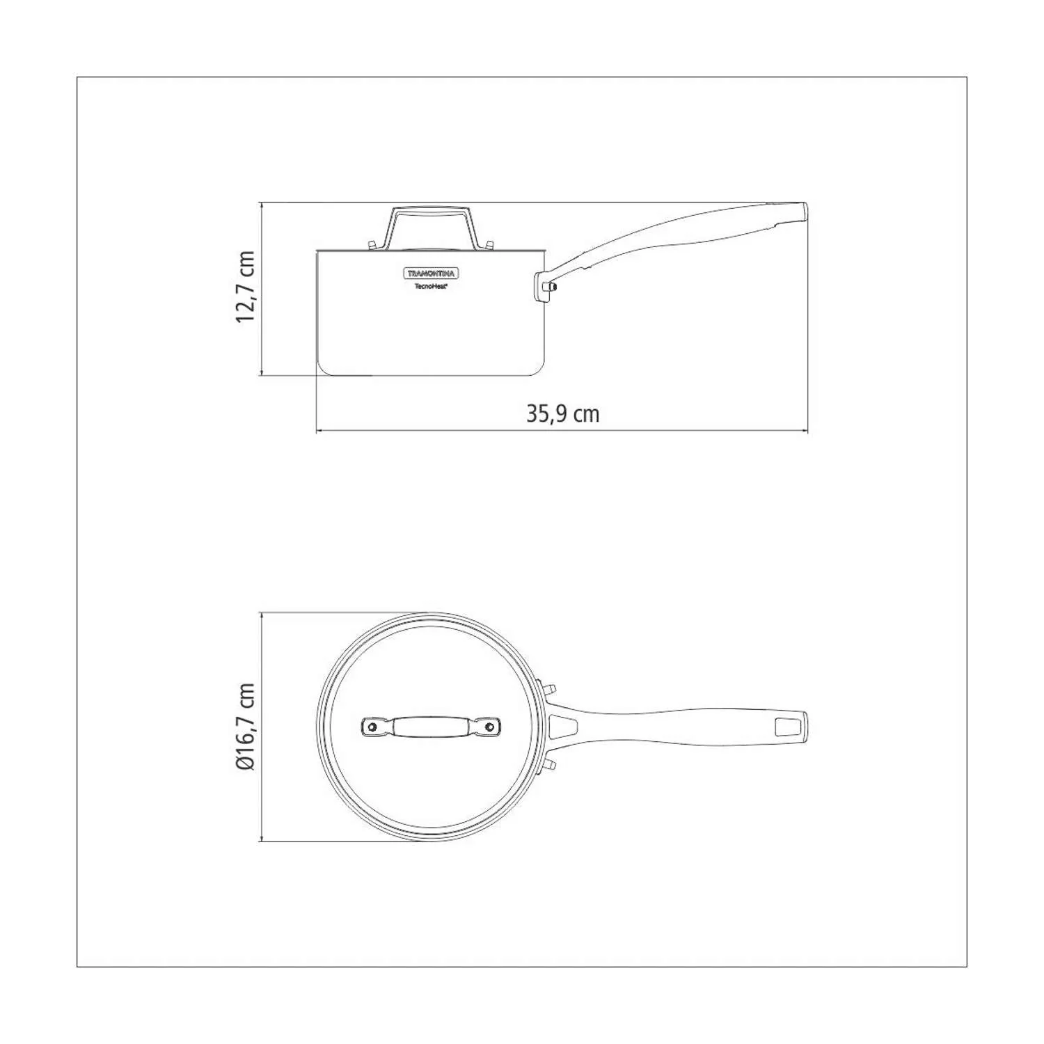 Tramontina Grano 3-Ply Stainless Steel Saucepan 16cm (1.7l) - Image 15