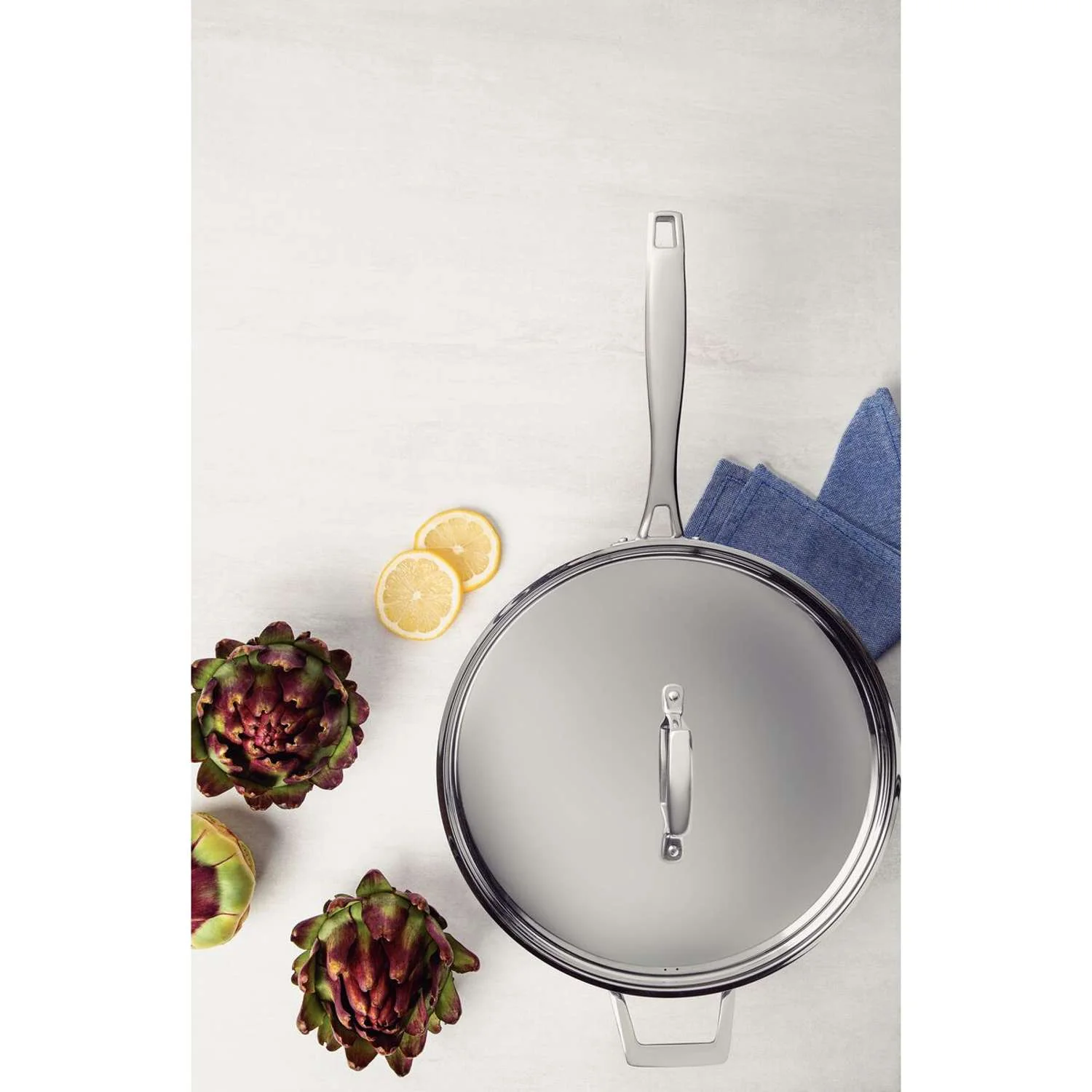 Tramontina Grano 3-Ply Stainless Steel Saute Pan with lid 30cm (5.6l) - Image 3