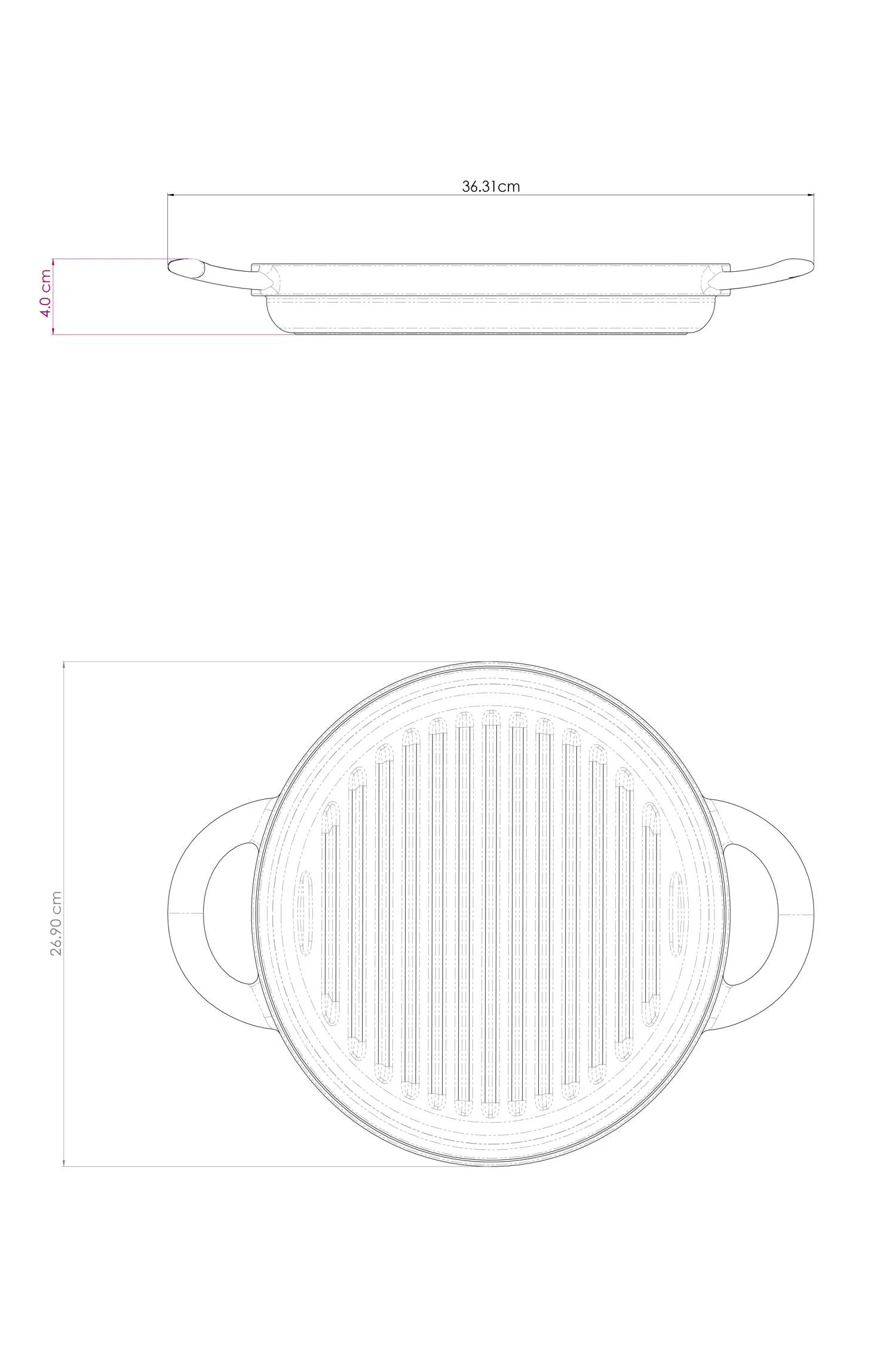 Tramontina 4 Pcs. Enamelled Cast Iron Nesting Cookware Set 26 cm (White) - Image 15