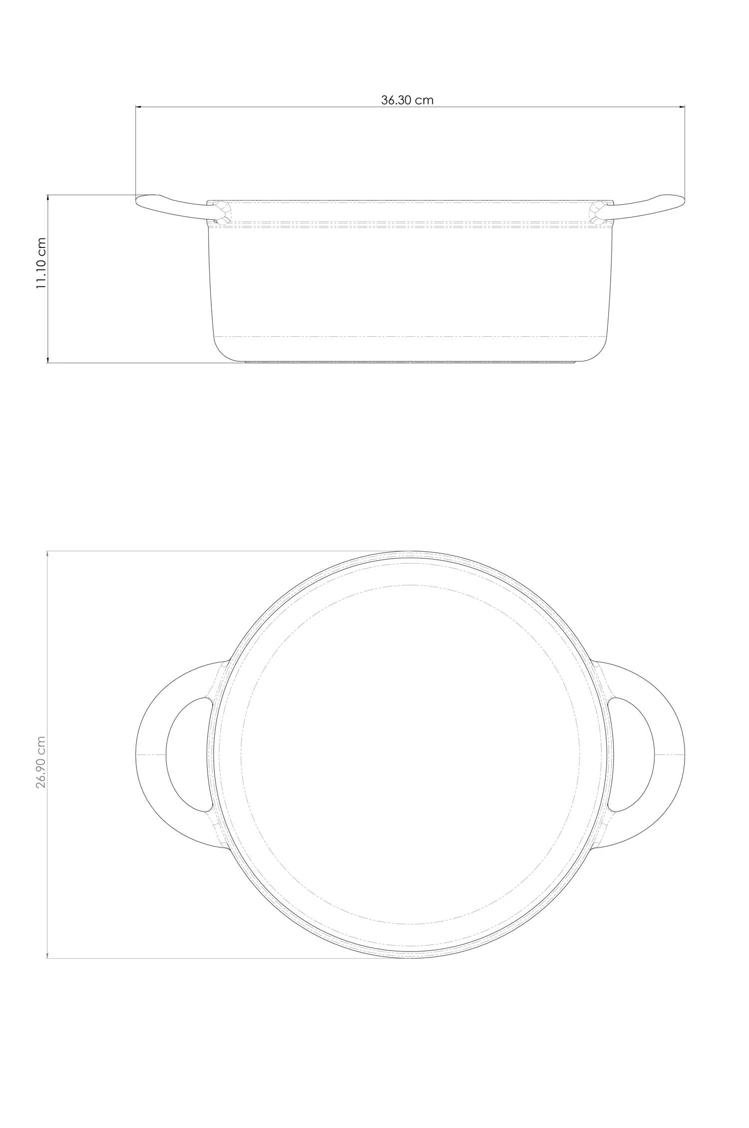 Tramontina 4 Pcs. Enamelled Cast Iron Nesting Cookware Set 26 cm (White) - Image 17