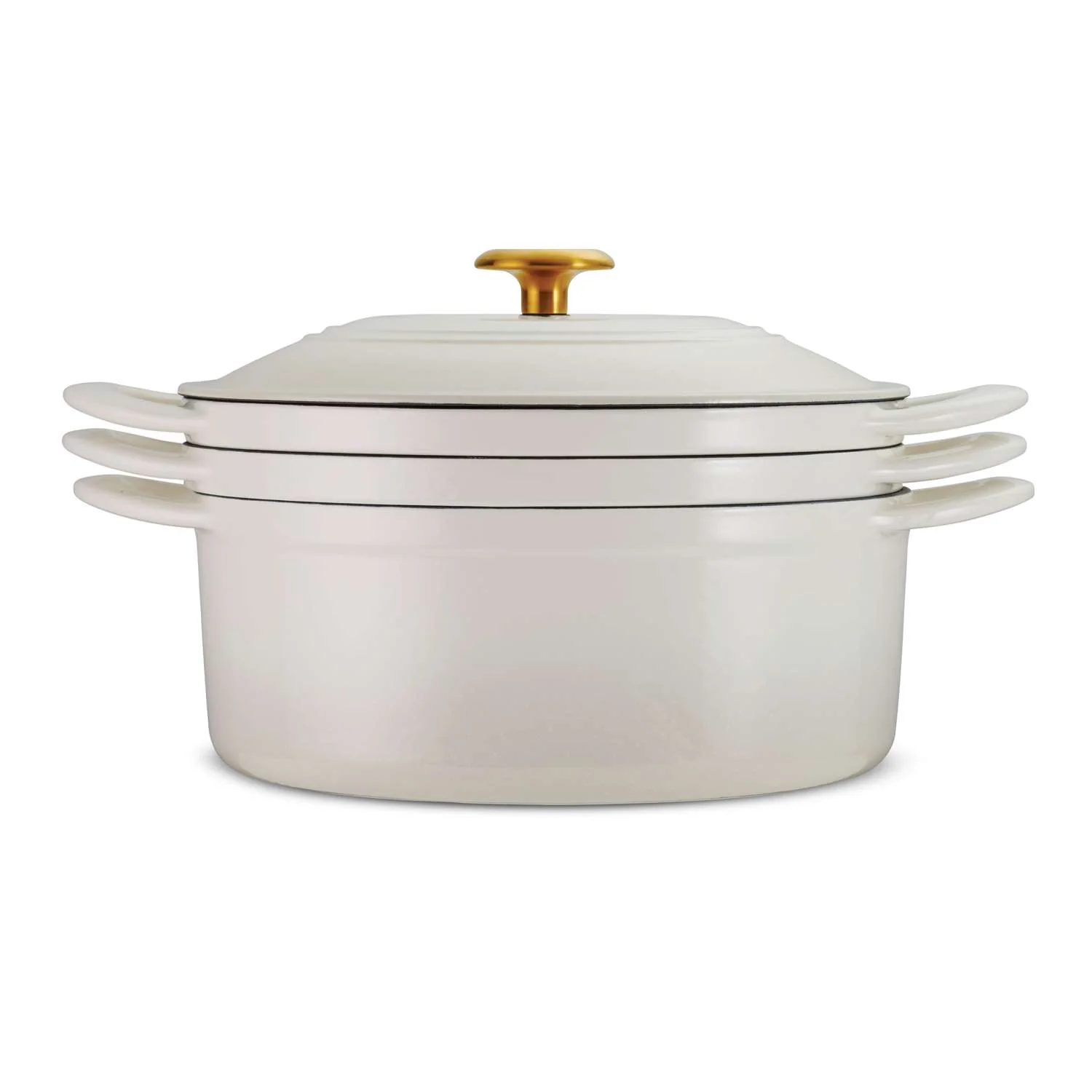Tramontina 4 Pcs. Enamelled Cast Iron Nesting Cookware Set 26 cm (White) - Image 3