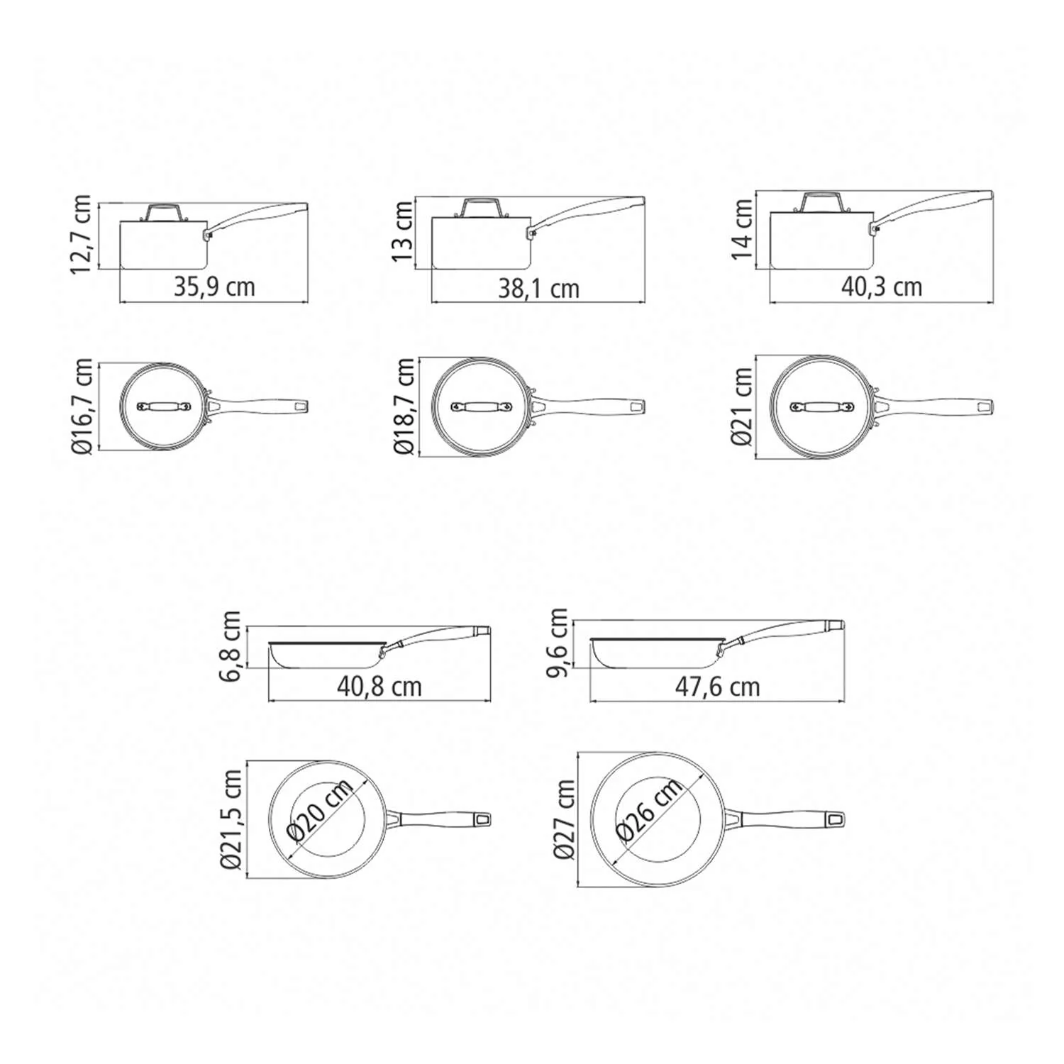 Tramontina 5 Pcs. Grano 3-Ply Stainless Steel Cookware Set - Image 11