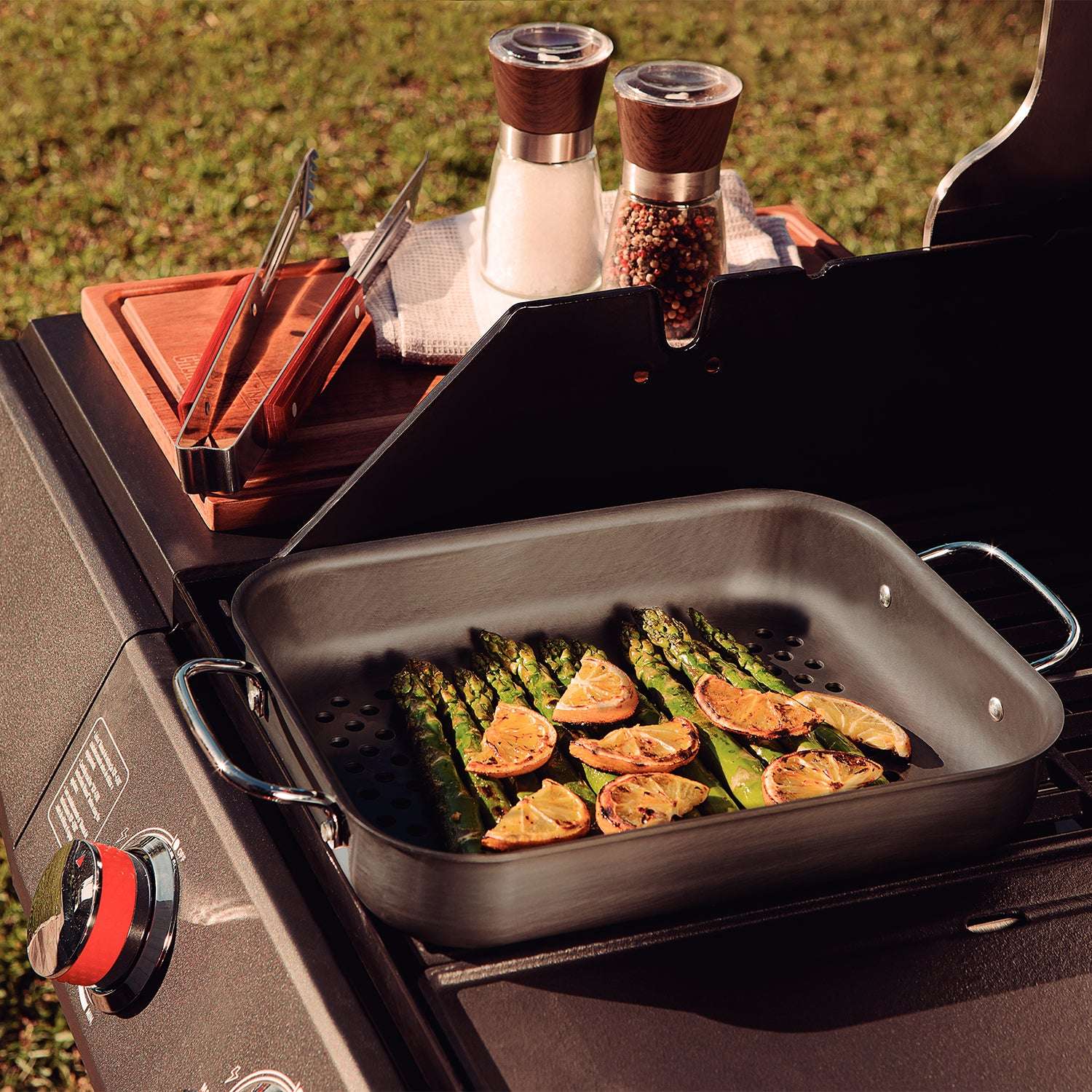 Tramontina Anodised Aluminium Rectangular Grill Pan 37.2 x 23.6 cm - Image 3