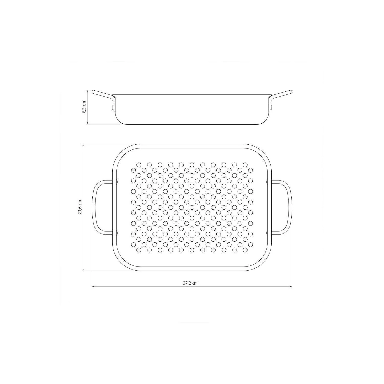 Tramontina Anodised Aluminium Rectangular Grill Pan 37.2 x 23.6 cm - Image 4