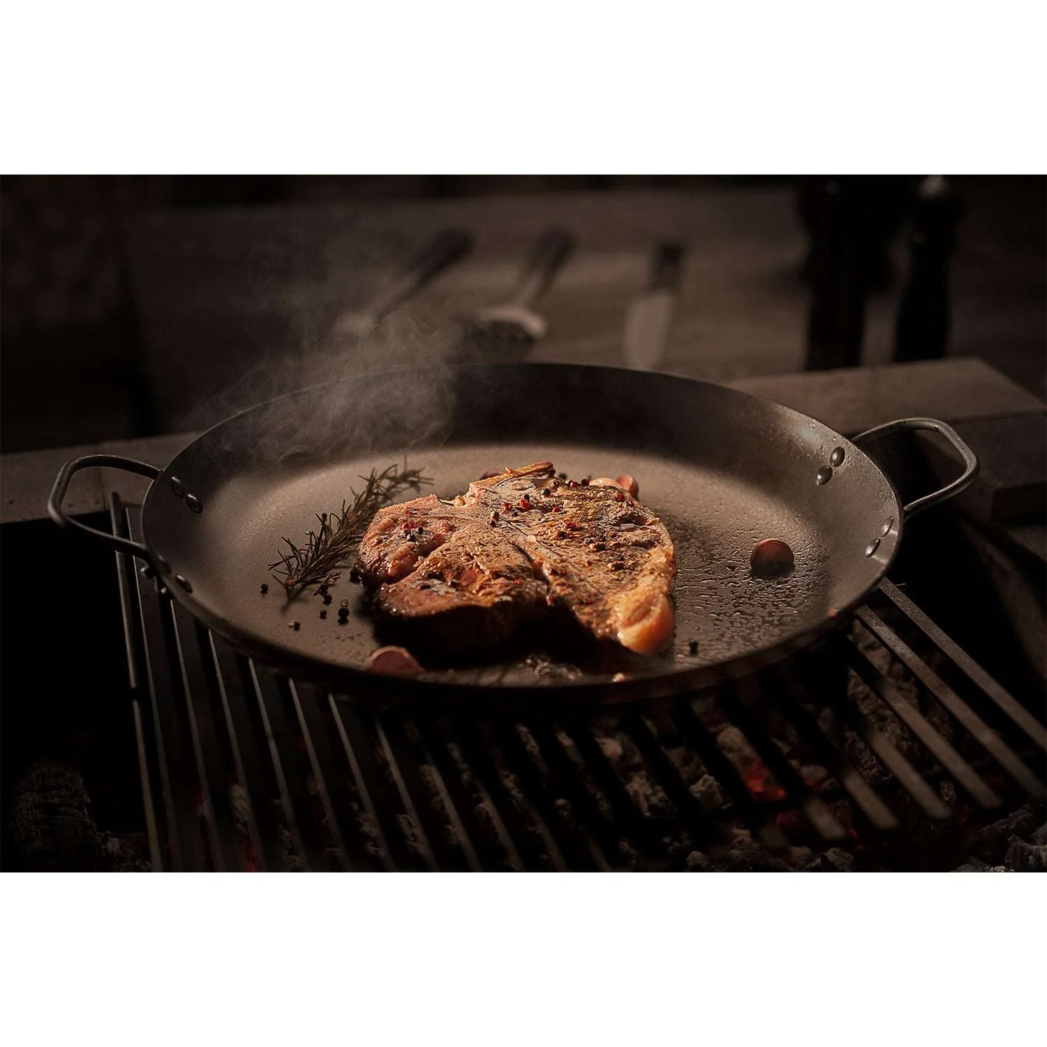 Tramontina Carbon Steel Outdoor Paella Pan 40 cm - Image 4