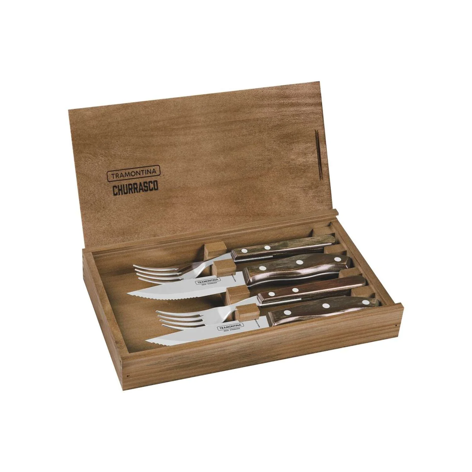 Tramontina Dishwasher-safe Wooden Handle 4 Pcs. Cutlery Set - Image 3