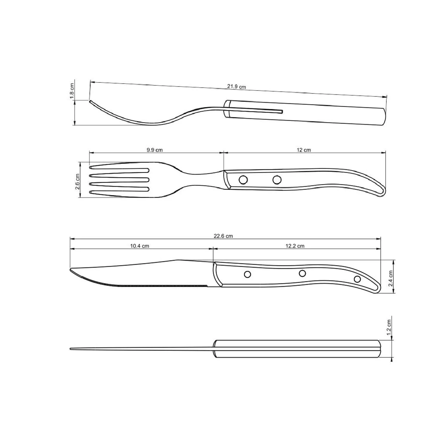 Tramontina Dishwasher-safe Wooden Handle 4 Pcs. Cutlery Set in Wooden Box - Image 6