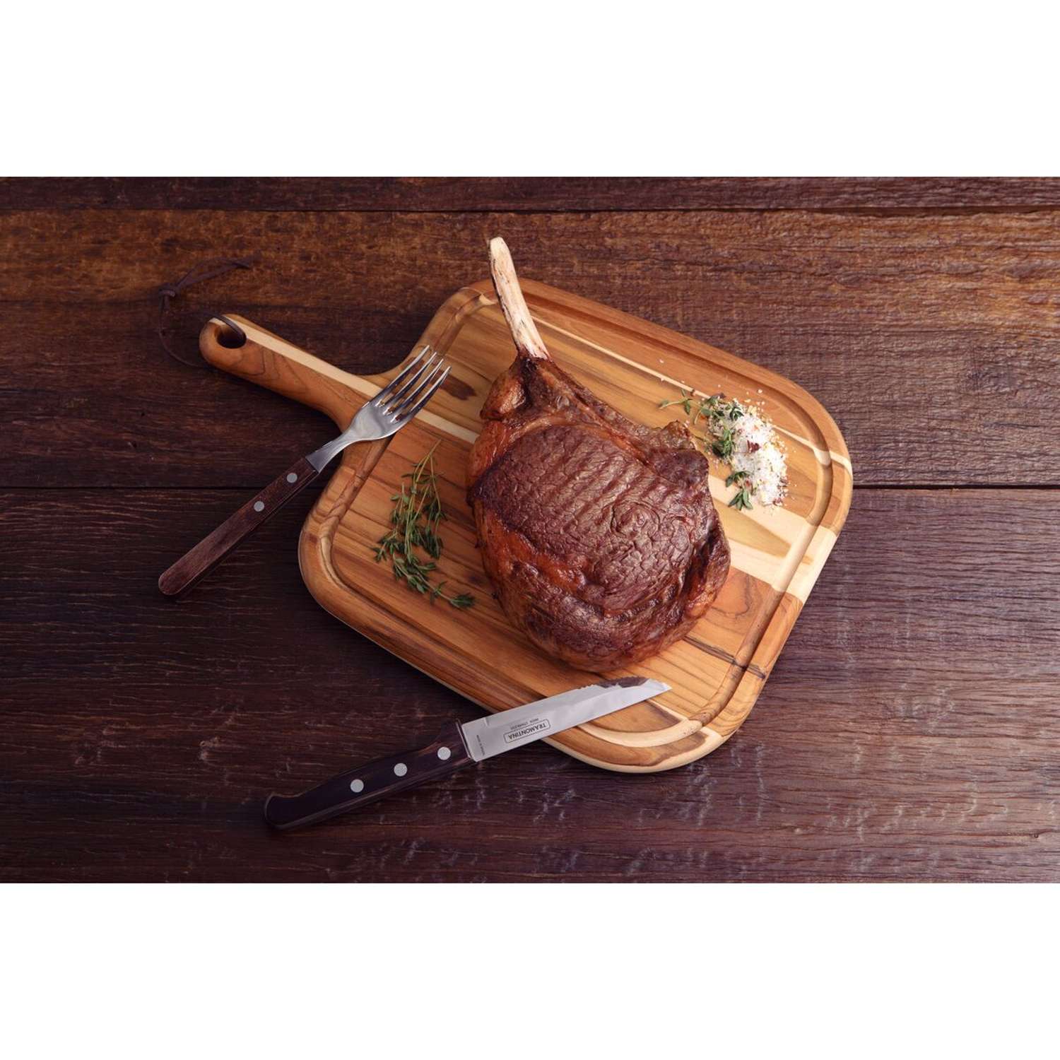 Tramontina Dishwasher-safe Wooden Handle 8 Pcs. Gaucho Cutlery Set - Image 7