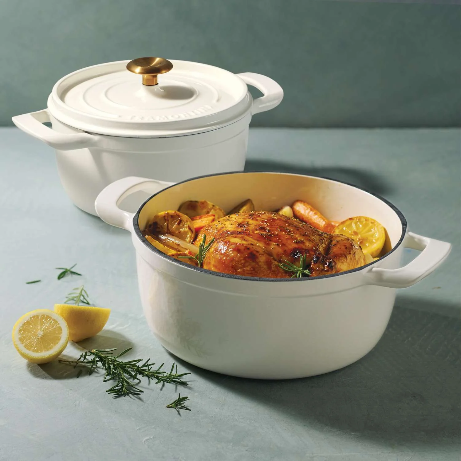 Tramontina Enamelled Cast Iron Casserole 22 cm (White) - Image 12