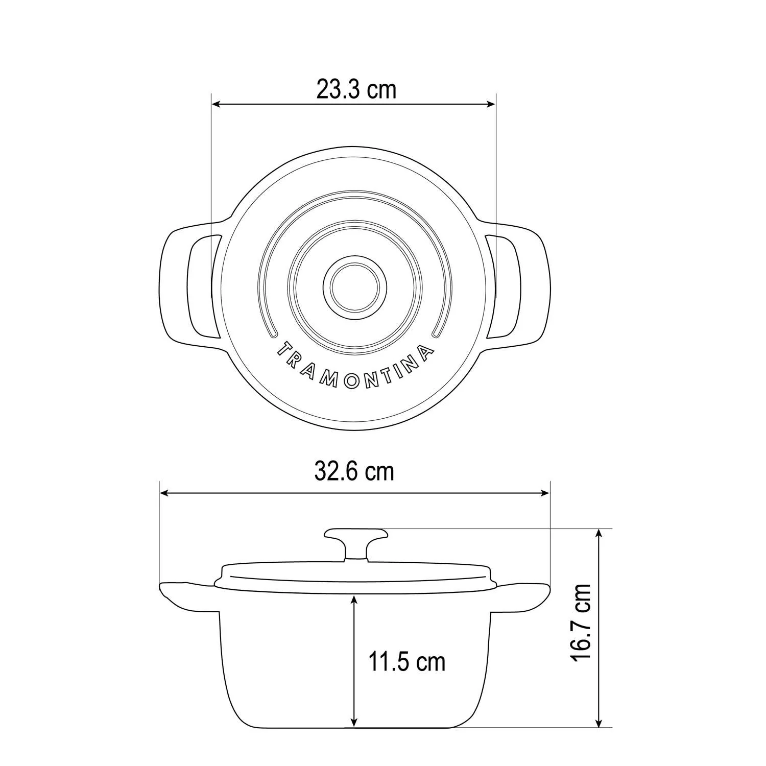 Tramontina Enamelled Cast Iron Casserole 22 cm (White) - Image 13