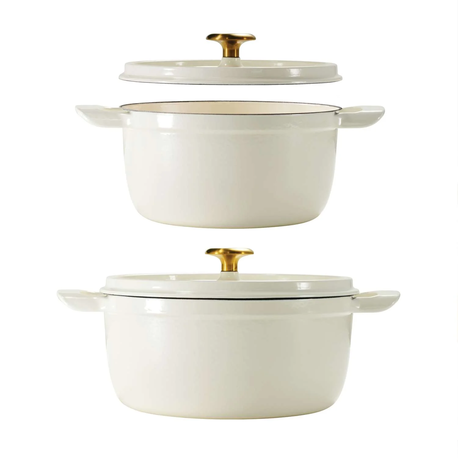 Tramontina Enamelled Cast Iron Casserole 22 cm (White) - Image 3