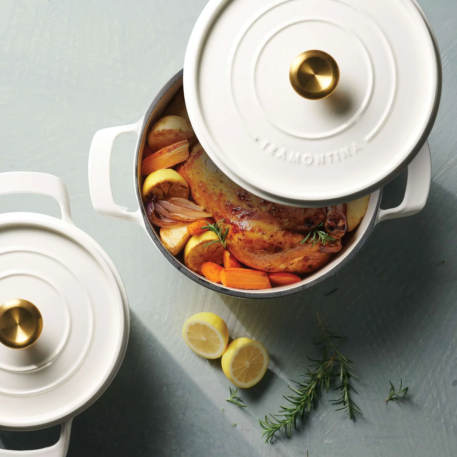 Tramontina Enamelled Cast Iron Casserole 22 cm (White) - Image 8