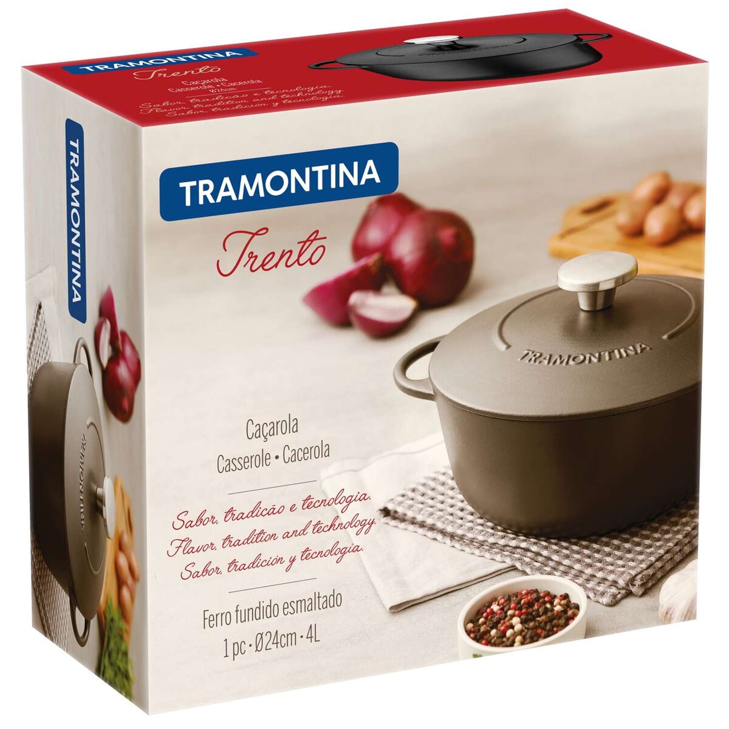 Tramontina Enamelled Cast Iron Casserole Dish 24cm (4l) - Image 13