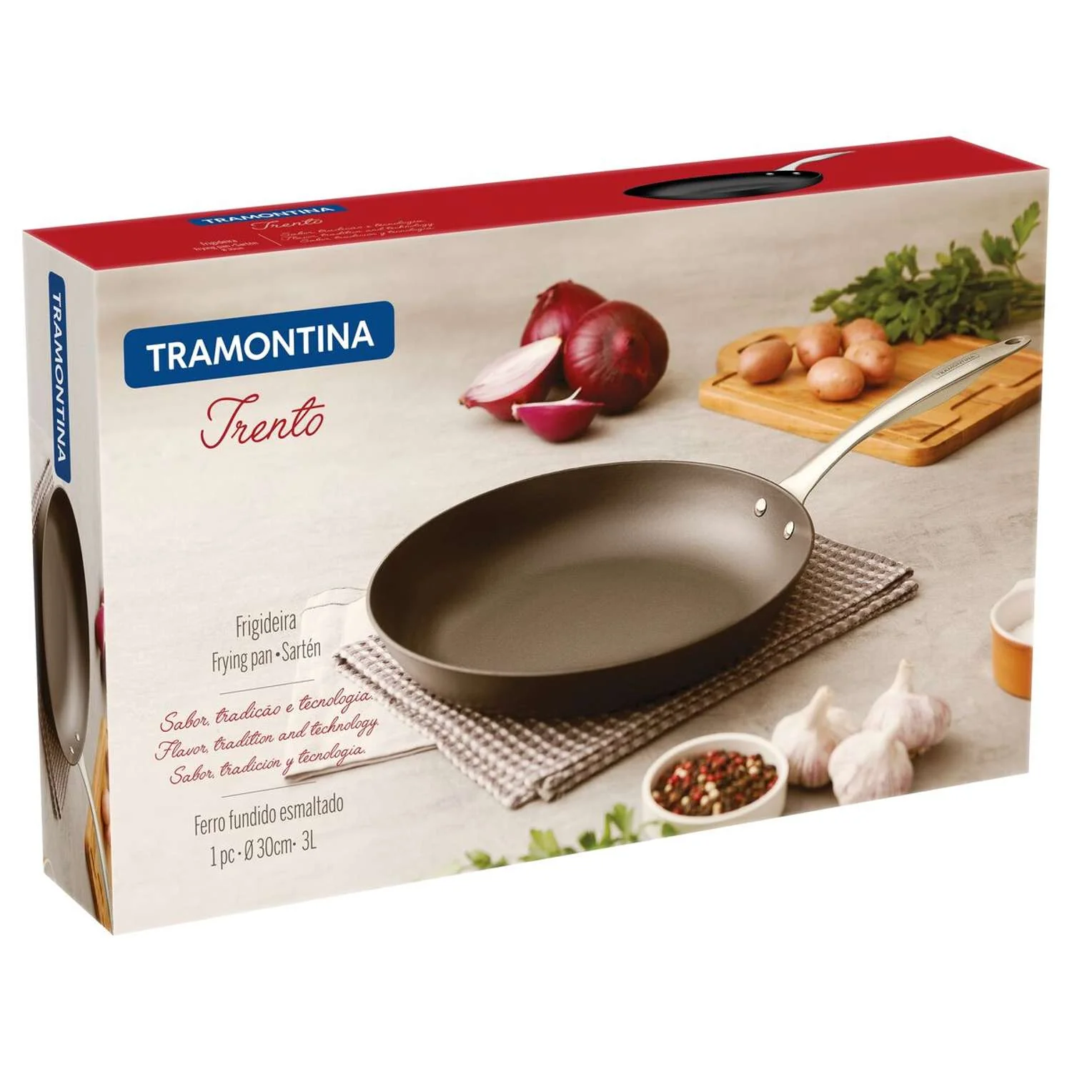Tramontina Enamelled Cast Iron Frying Pan 30cm (3l) - Image 5