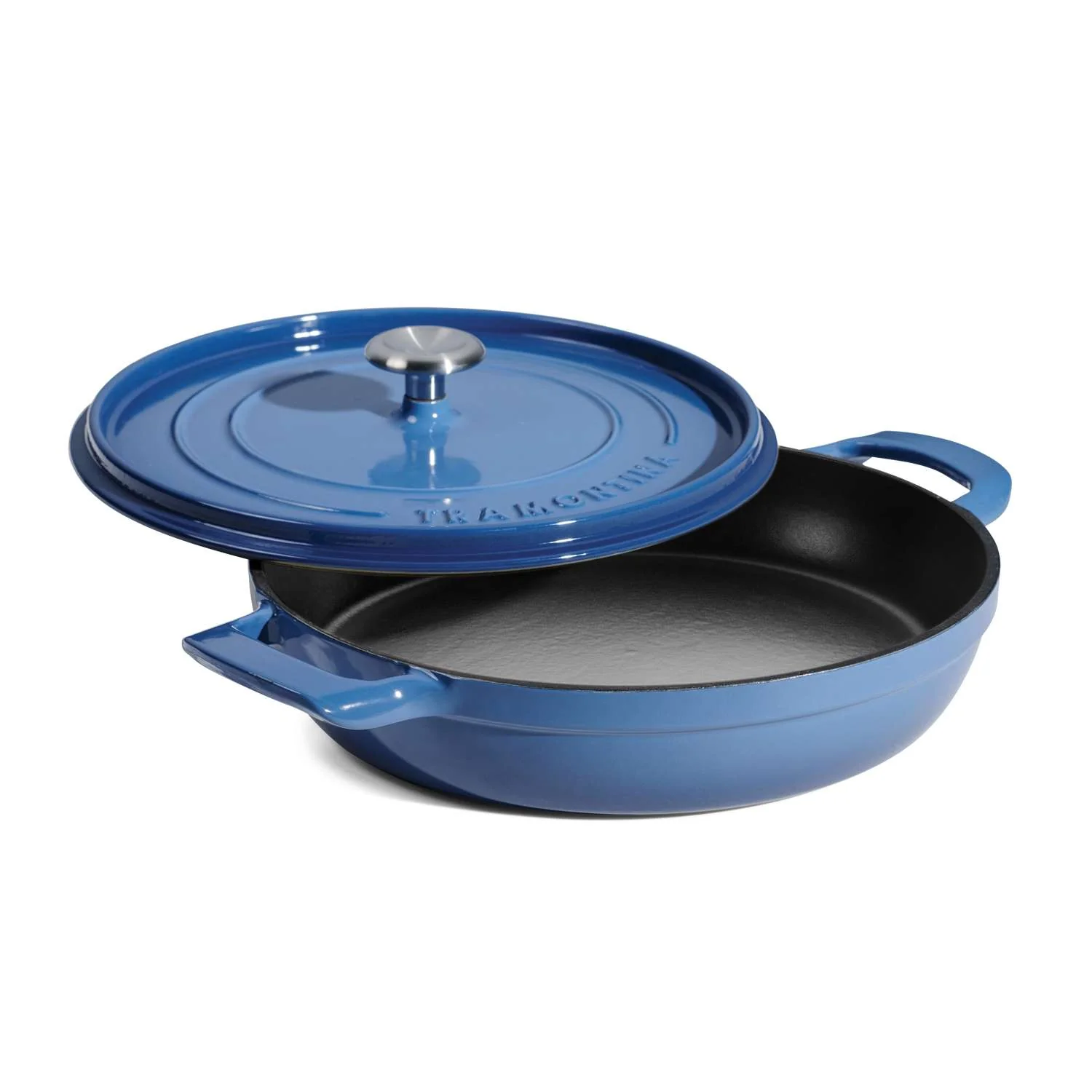 Tramontina Enamelled Cast Iron Saute Helper Handles 30 cm (Blue) - Image 3