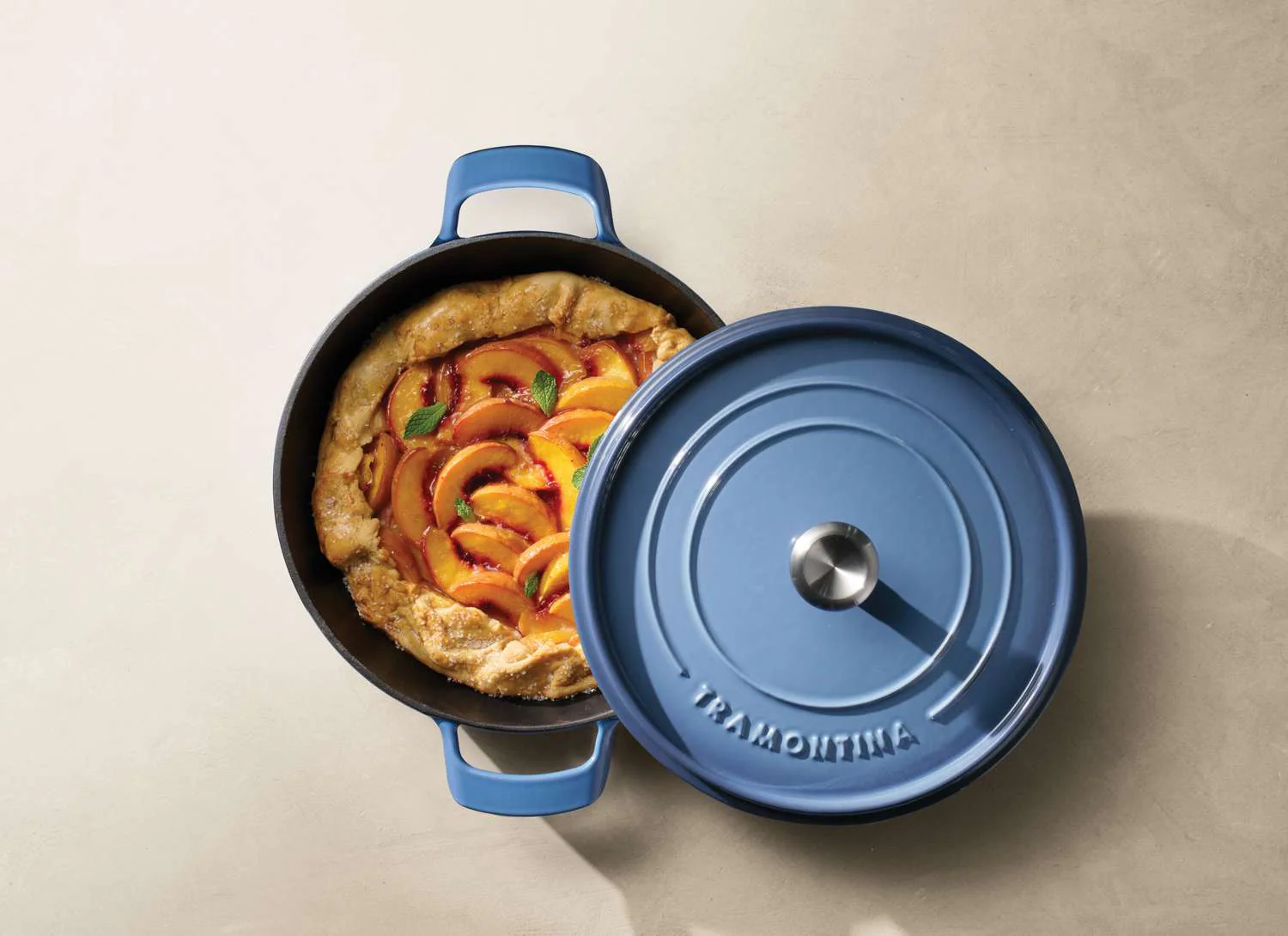 Tramontina Enamelled Cast Iron Saute Helper Handles 30 cm (Blue) - Image 9
