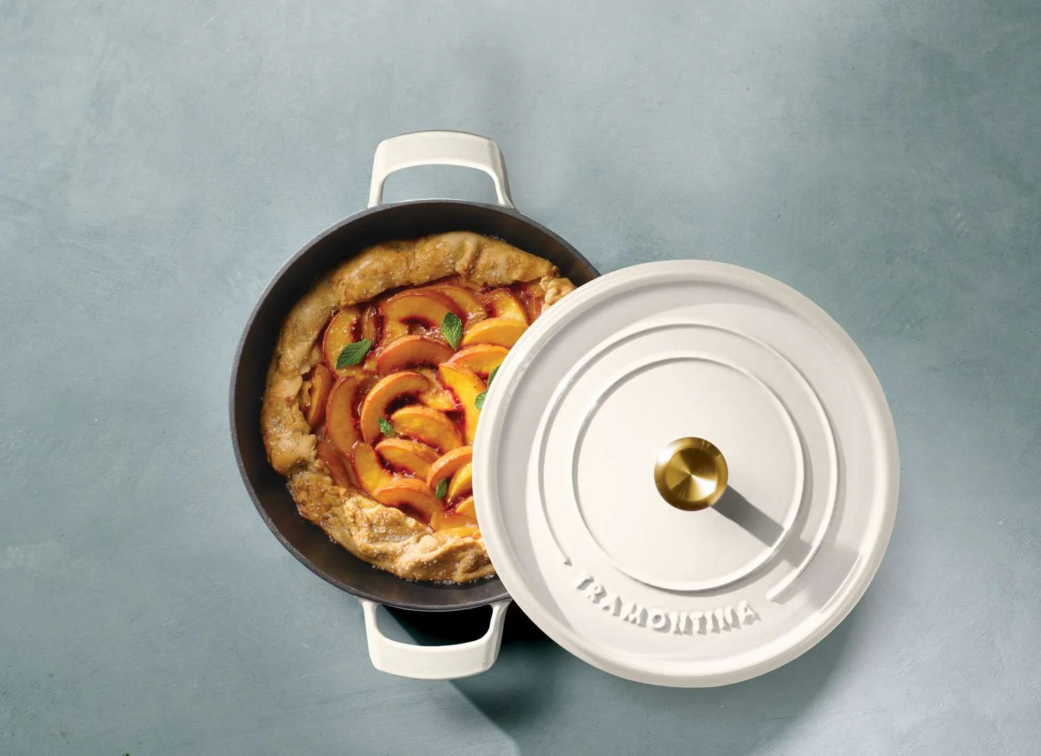 Tramontina Enamelled Cast Iron Saute Helper Handles 30 cm (White) - Image 9