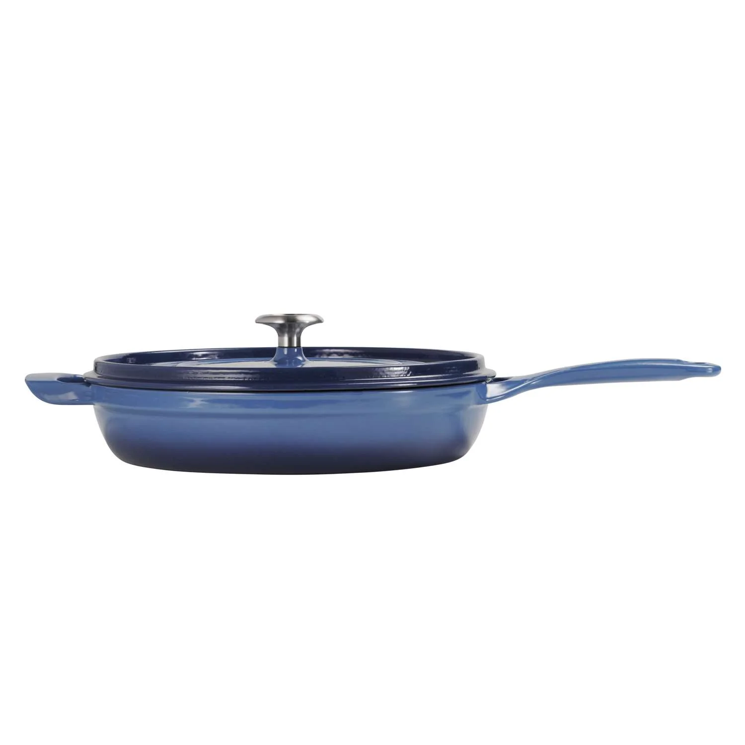 Tramontina Enamelled Cast Iron Saute Pan 30 cm (Blue) - Image 3