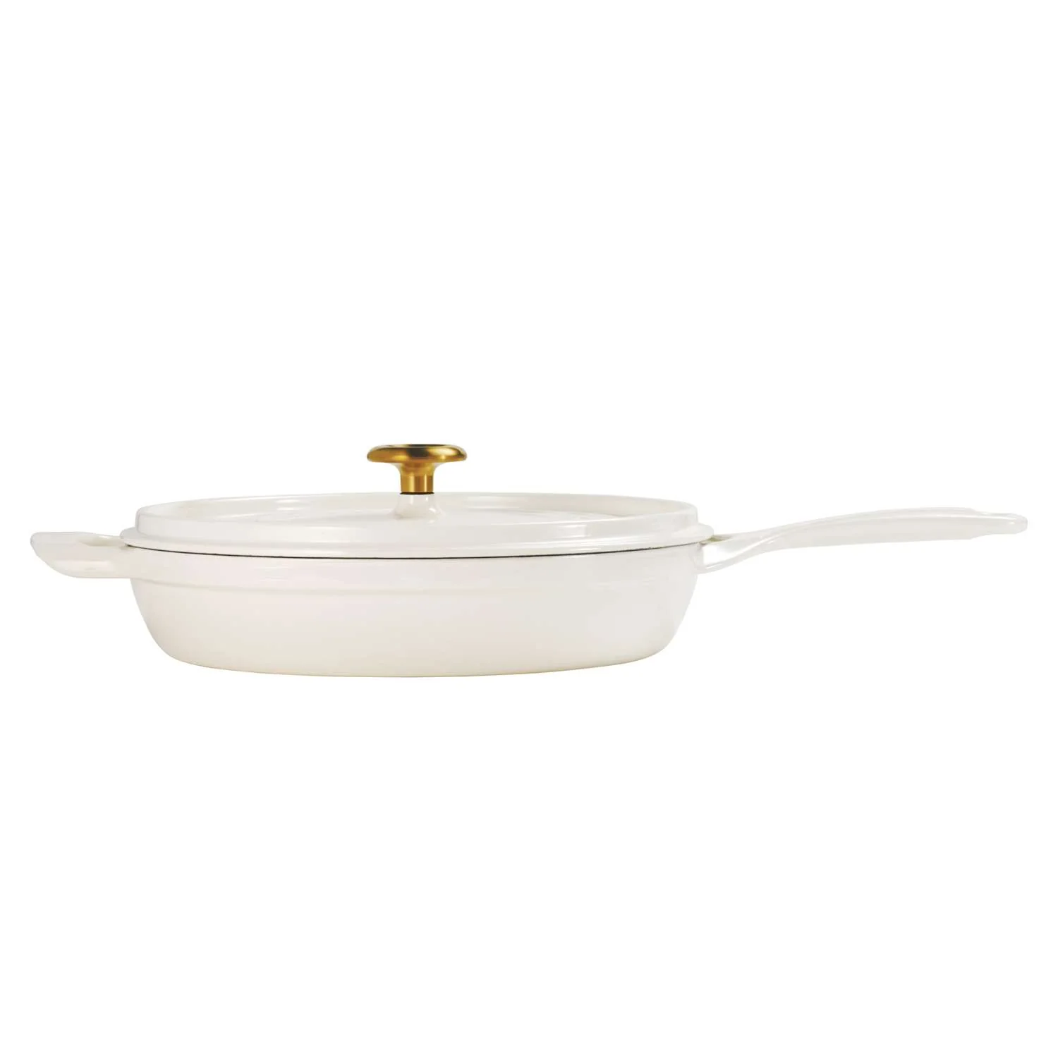 Tramontina Enamelled Cast Iron Saute Pan 30 cm (White) - Image 3