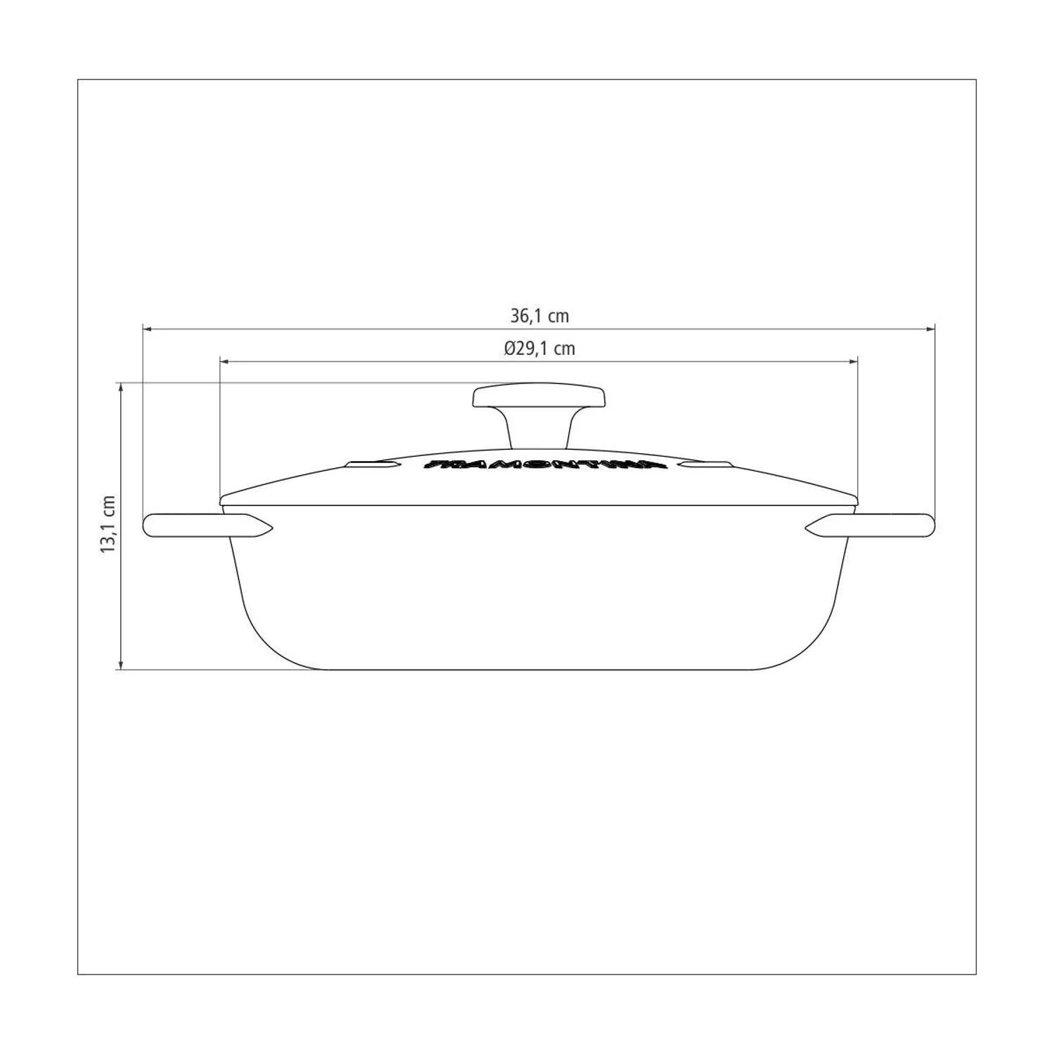 Tramontina Enamelled Cast Iron Shallow Casserole Dish 28cm (4.1l) - Image 5