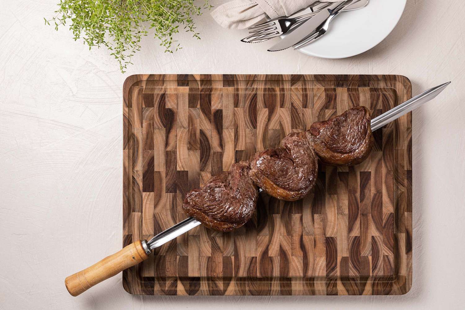 Tramontina End Grain Chopping Board 45 x 34 cm - Image 9