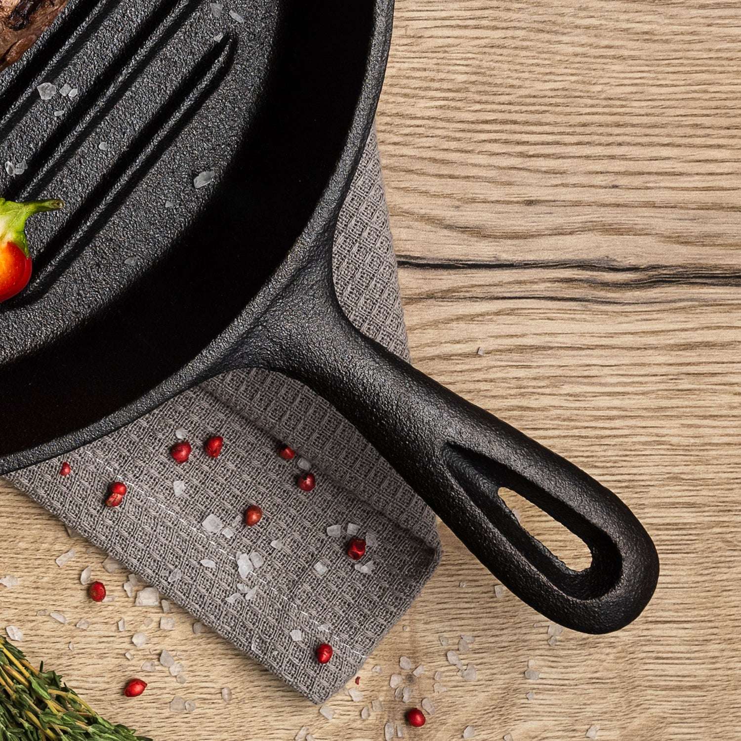 Tramontina Griddle Pan 28cm (2.2l) Pre-seasoned Cast Iron - Image 6