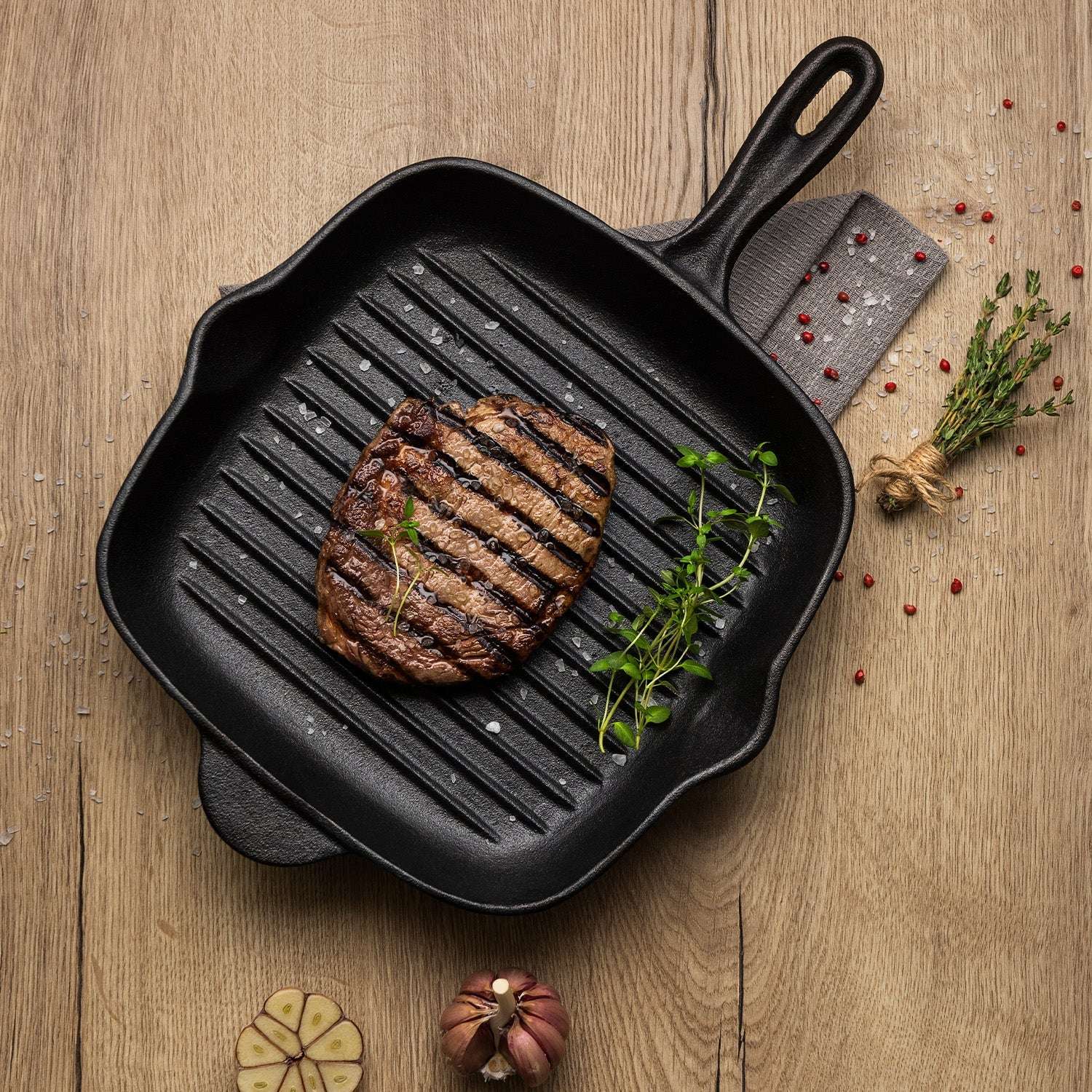 Tramontina Square Griddle Pan 27cm (2l) Pre-seasoned Cast Iron - Image 4
