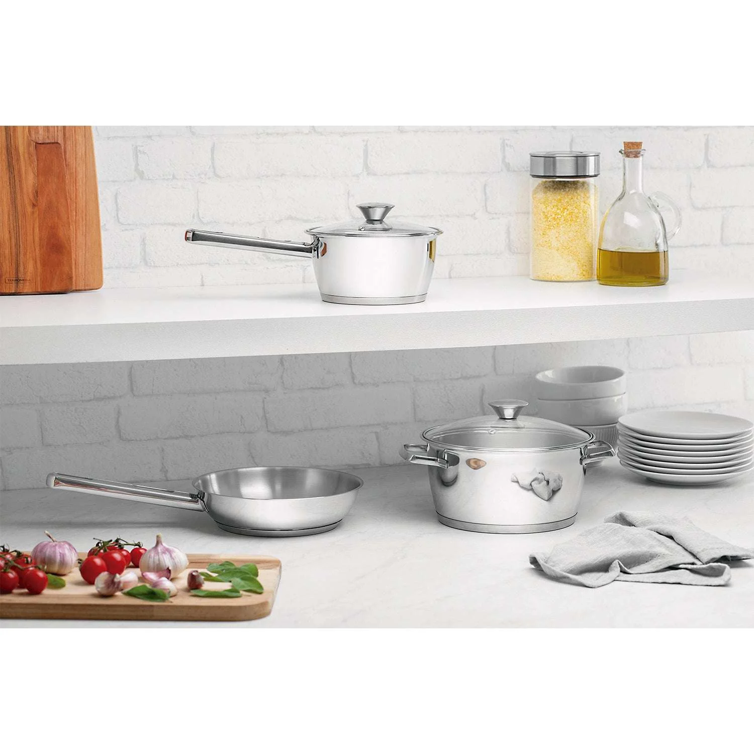Tramontina Stainless Steel 3 Pcs. Cookware Set - Image 3