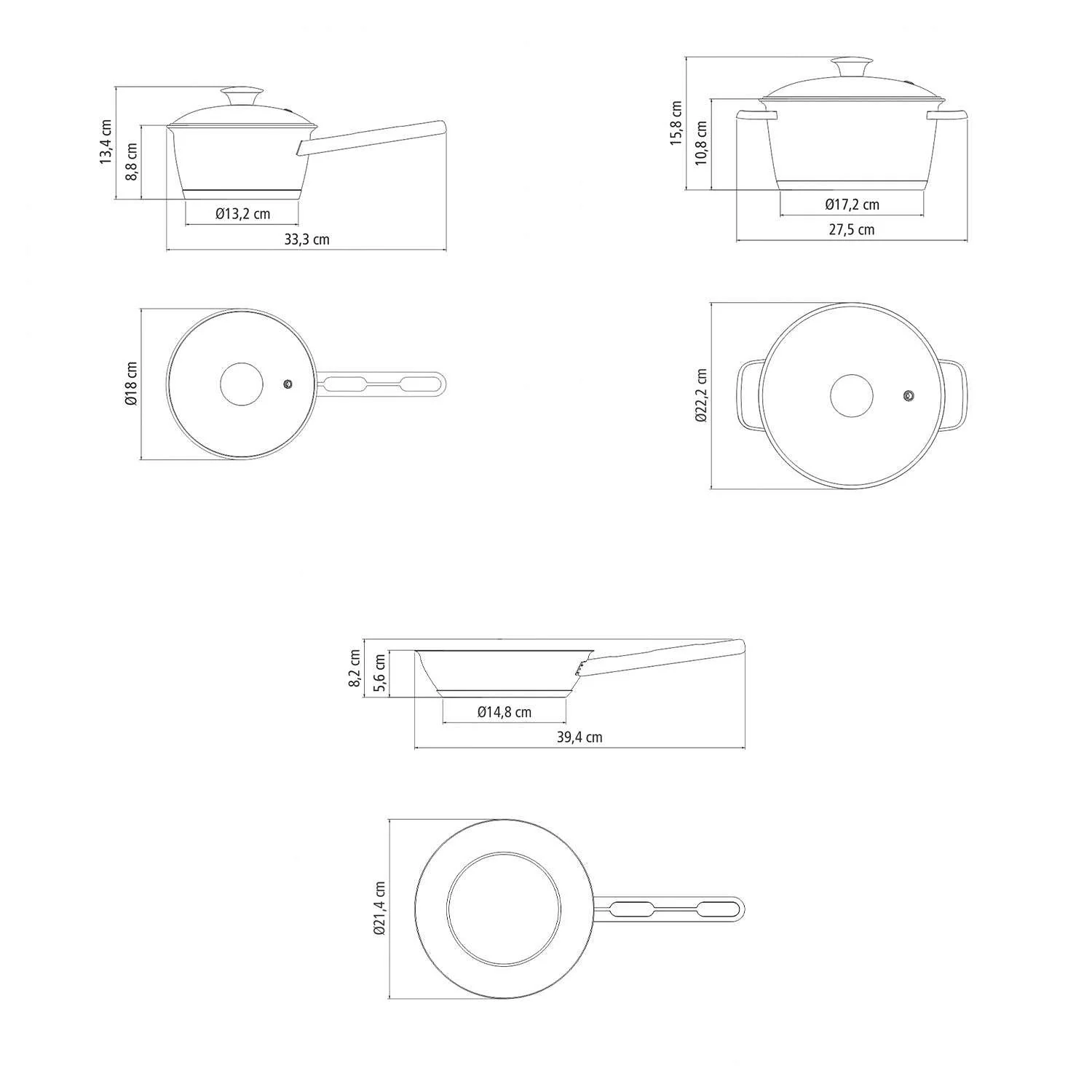 Tramontina Stainless Steel 3 Pcs. Cookware Set - Image 5