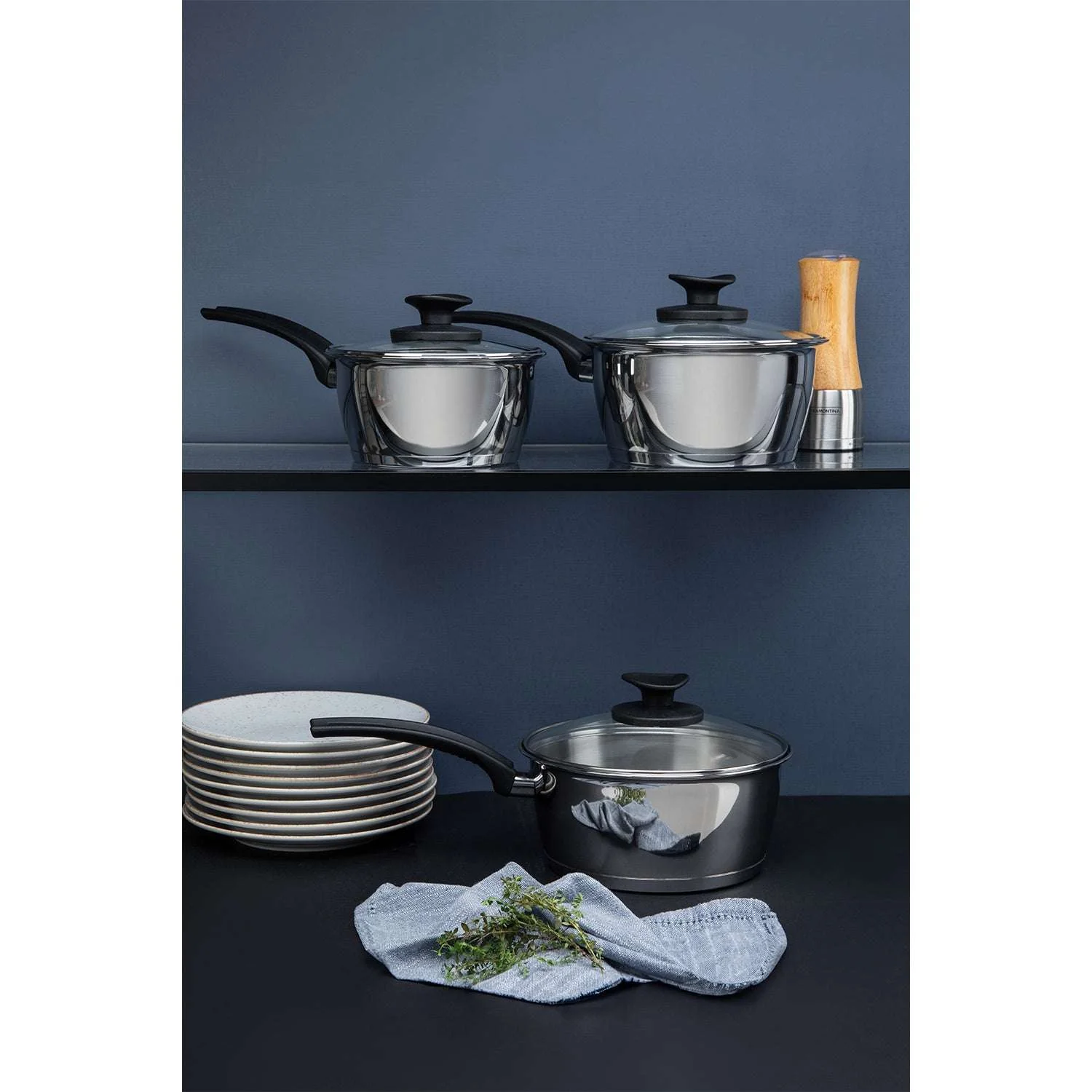 Tramontina Stainless Steel 3 Pcs. Saucepan Set - Image 5