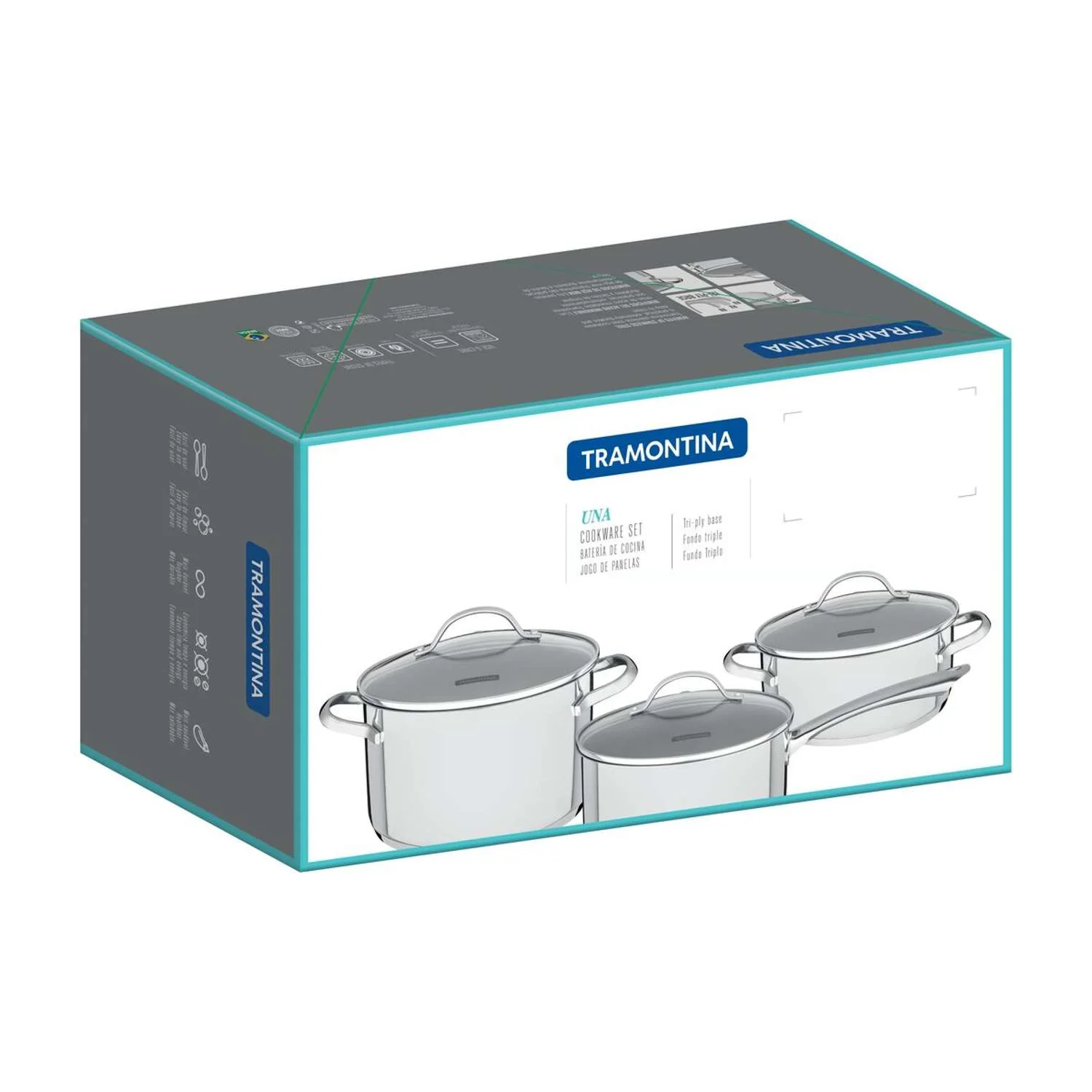 Tramontina Stainless Steel 4 Pcs. Cookware Set - Image 8