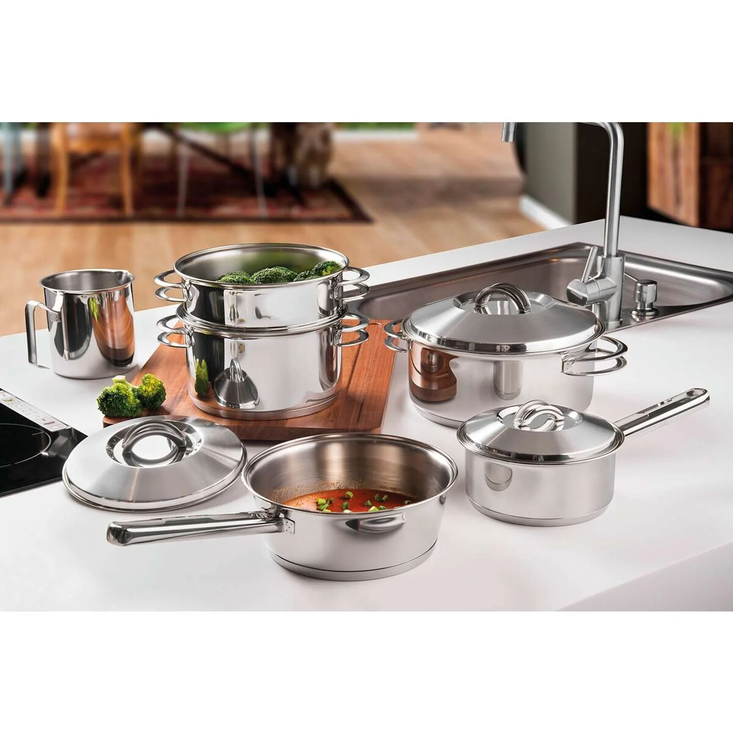 Tramontina Stainless Steel 6 Pcs. Cookware Set - Image 3