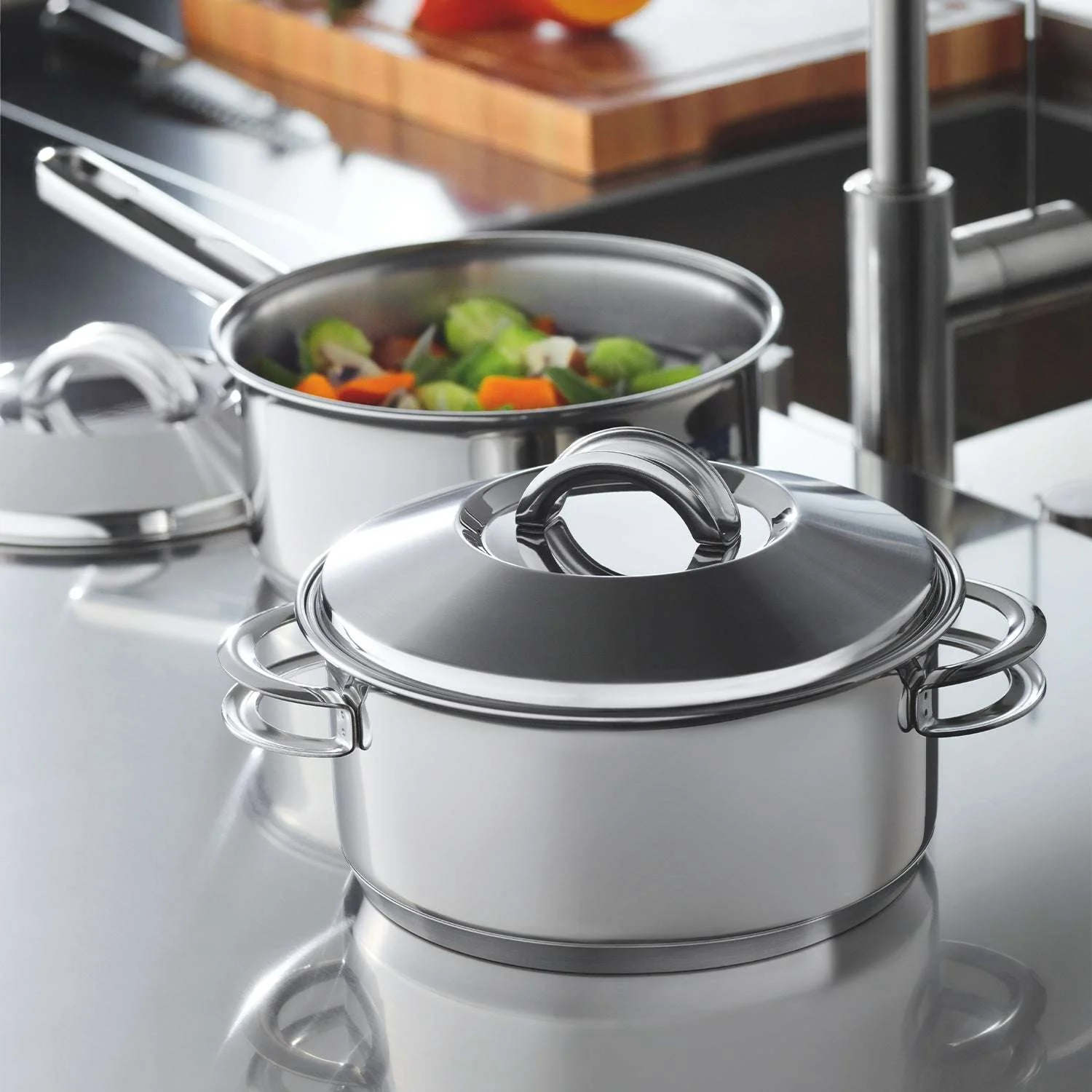 Tramontina Stainless Steel 6 Pcs. Cookware Set - Image 6