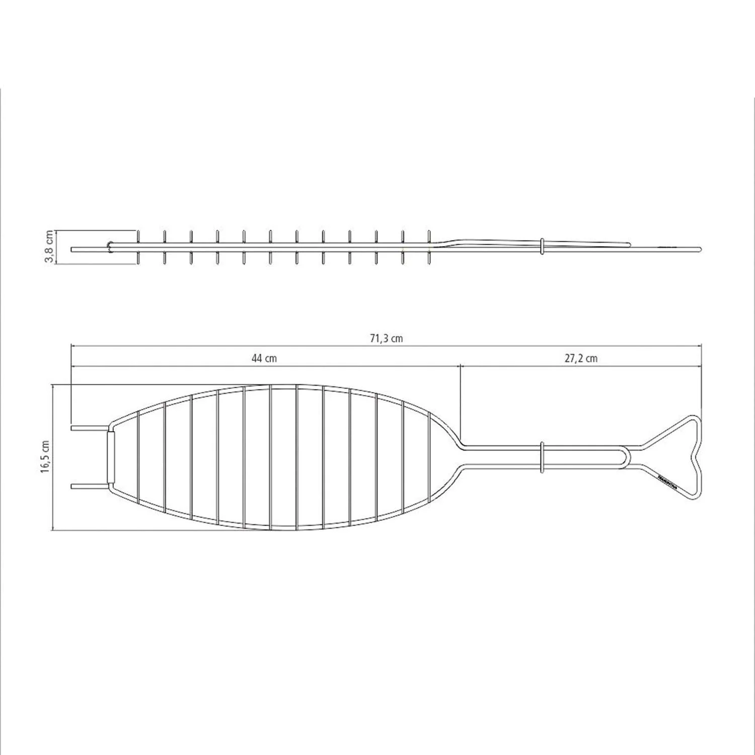 Tramontina Stainless Steel Articulated Fish Grill 71.3 x 16.5cm - Image 5