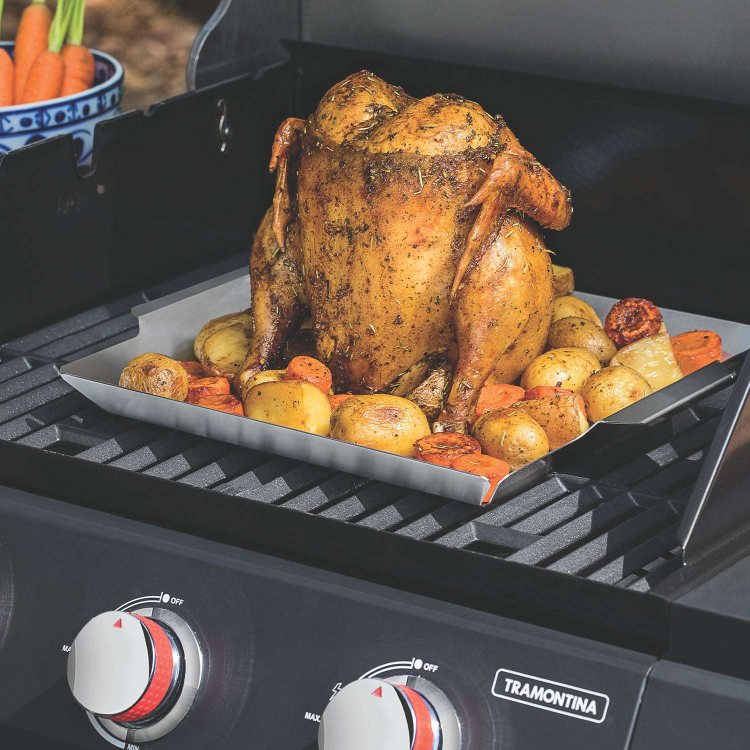 Tramontina Stainless Steel Chicken Roaster with Seasoning Holder 38 x 32 cm - Image 4