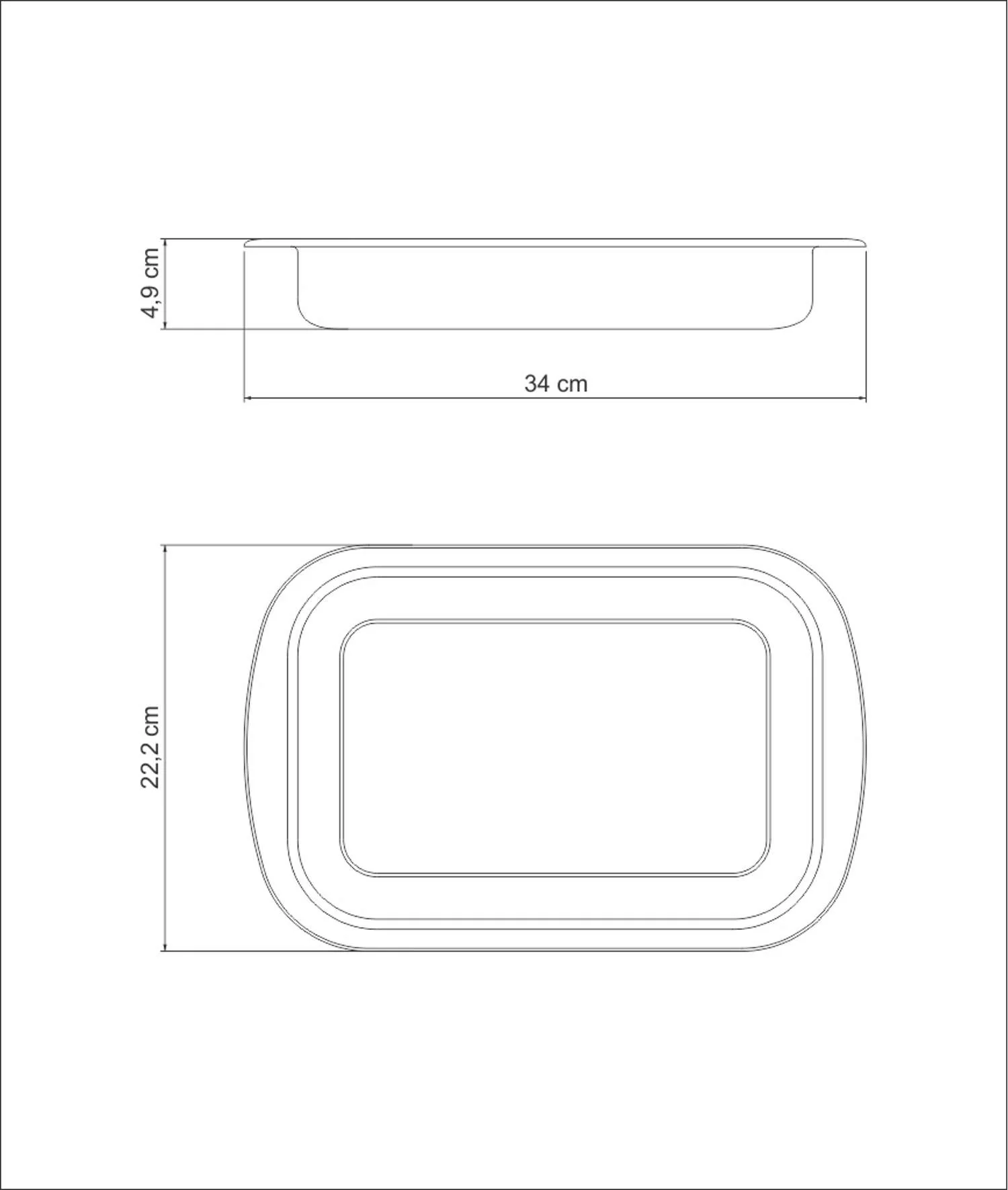 Tramontina Stainless Steel Prep Tray 34cm x 22.2cm (2.2 litres) - Image 11