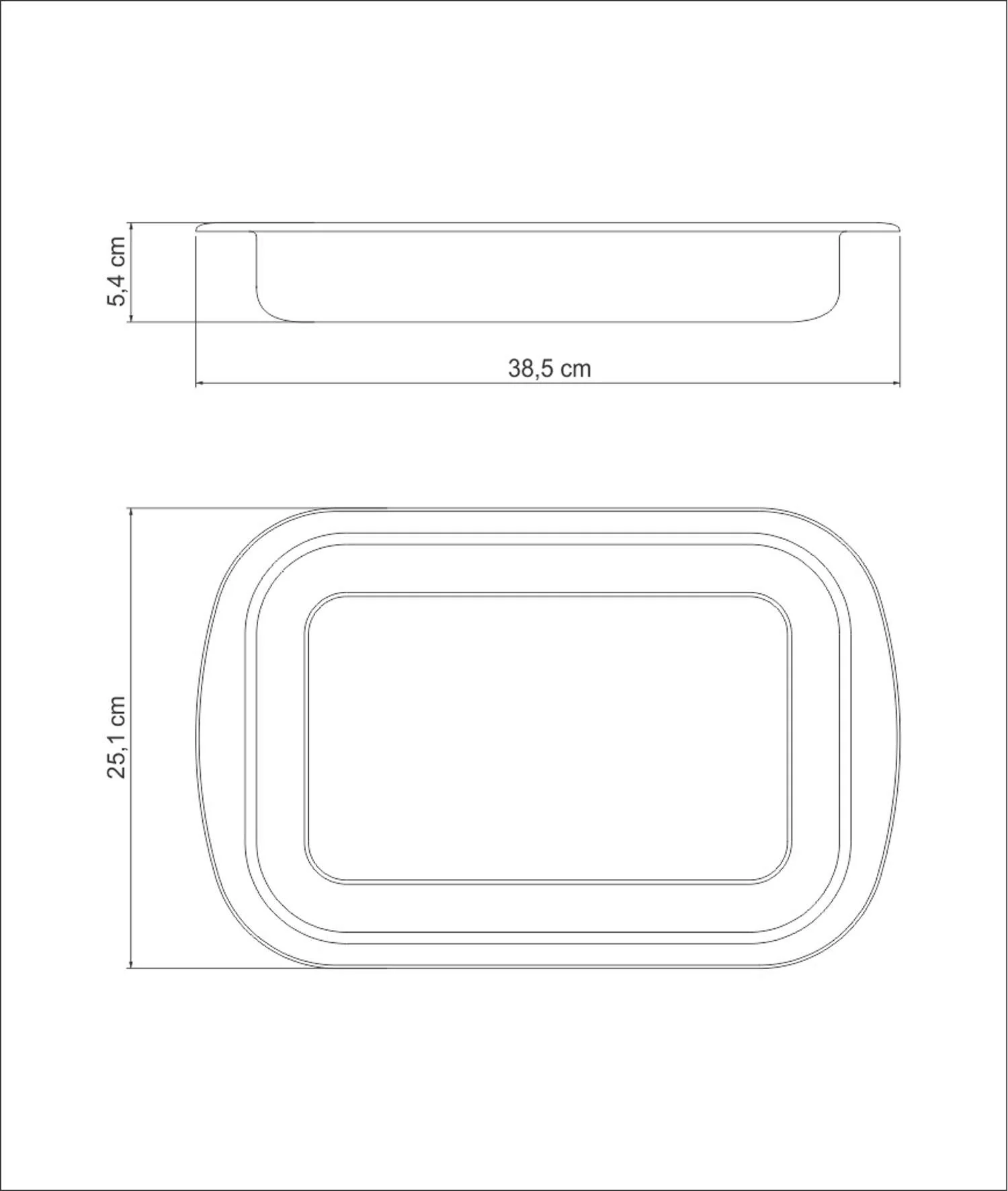 Tramontina Stainless Steel Prep Tray 38.5cm x 25.1cm (3.2 litres) - Image 11