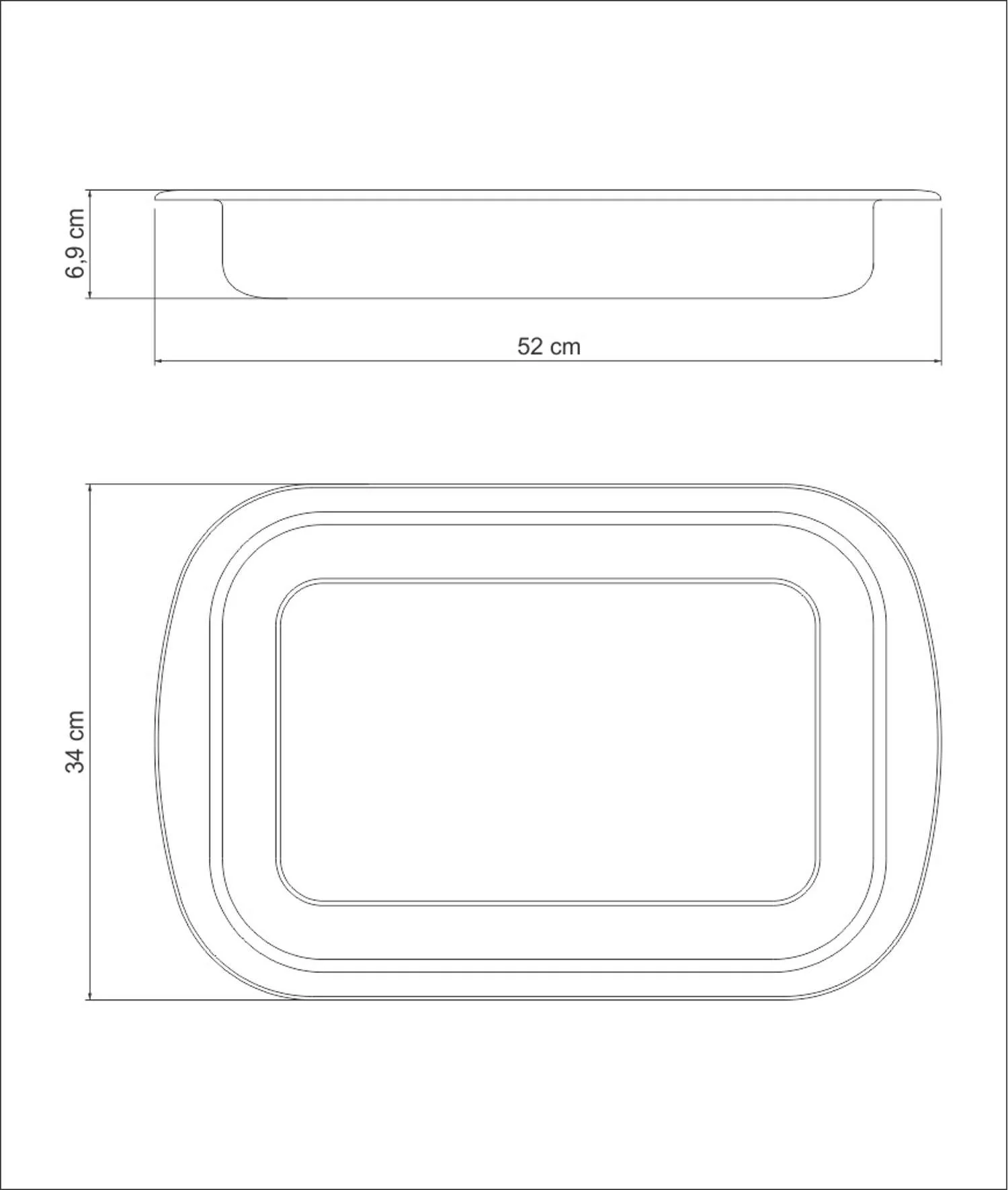Tramontina Stainless Steel Prep Tray 52cm x 34cm (7.2 litres) - Image 11