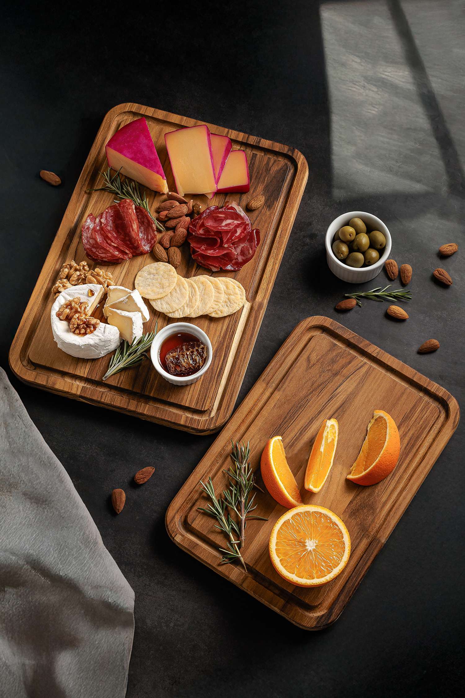 Tramontina Teak Wood 2 Pcs. Cutting Board Set - Image 3